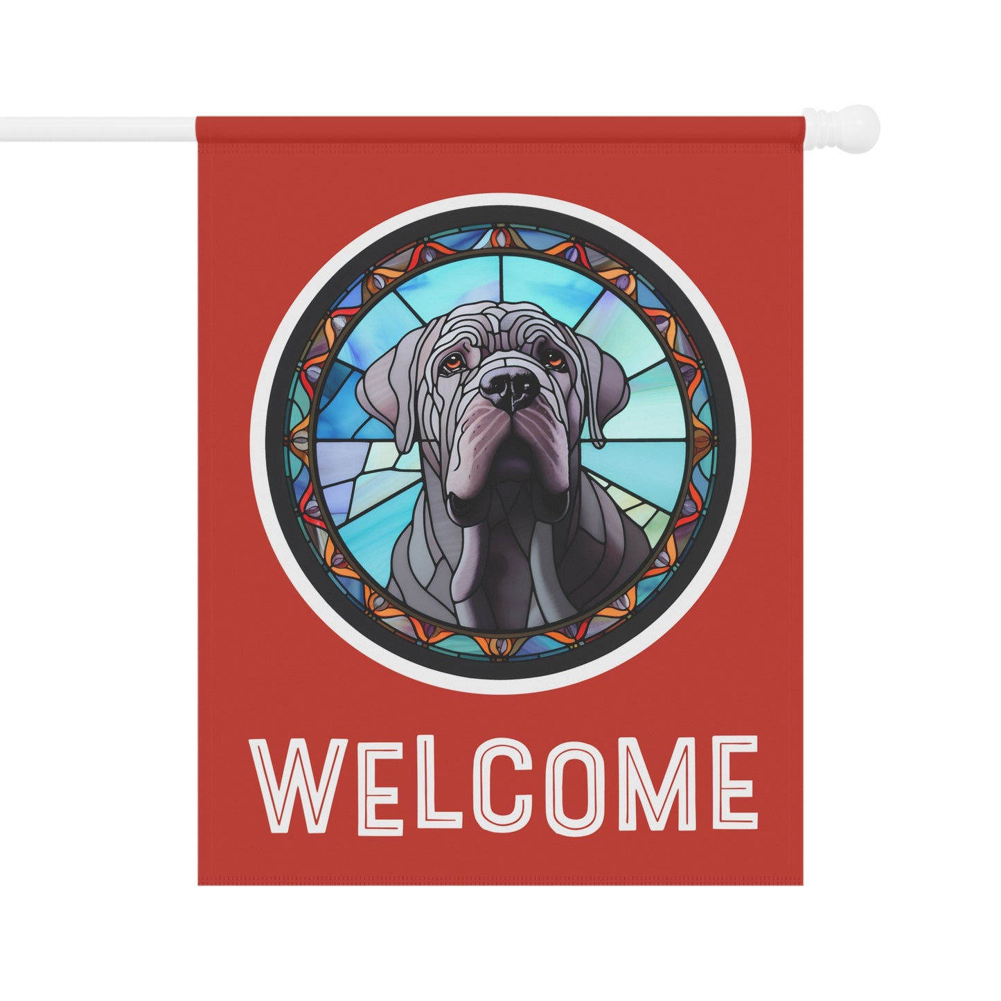 Neapolitan Mastiff Welcome 2-Sided Garden & House Flag/Banner