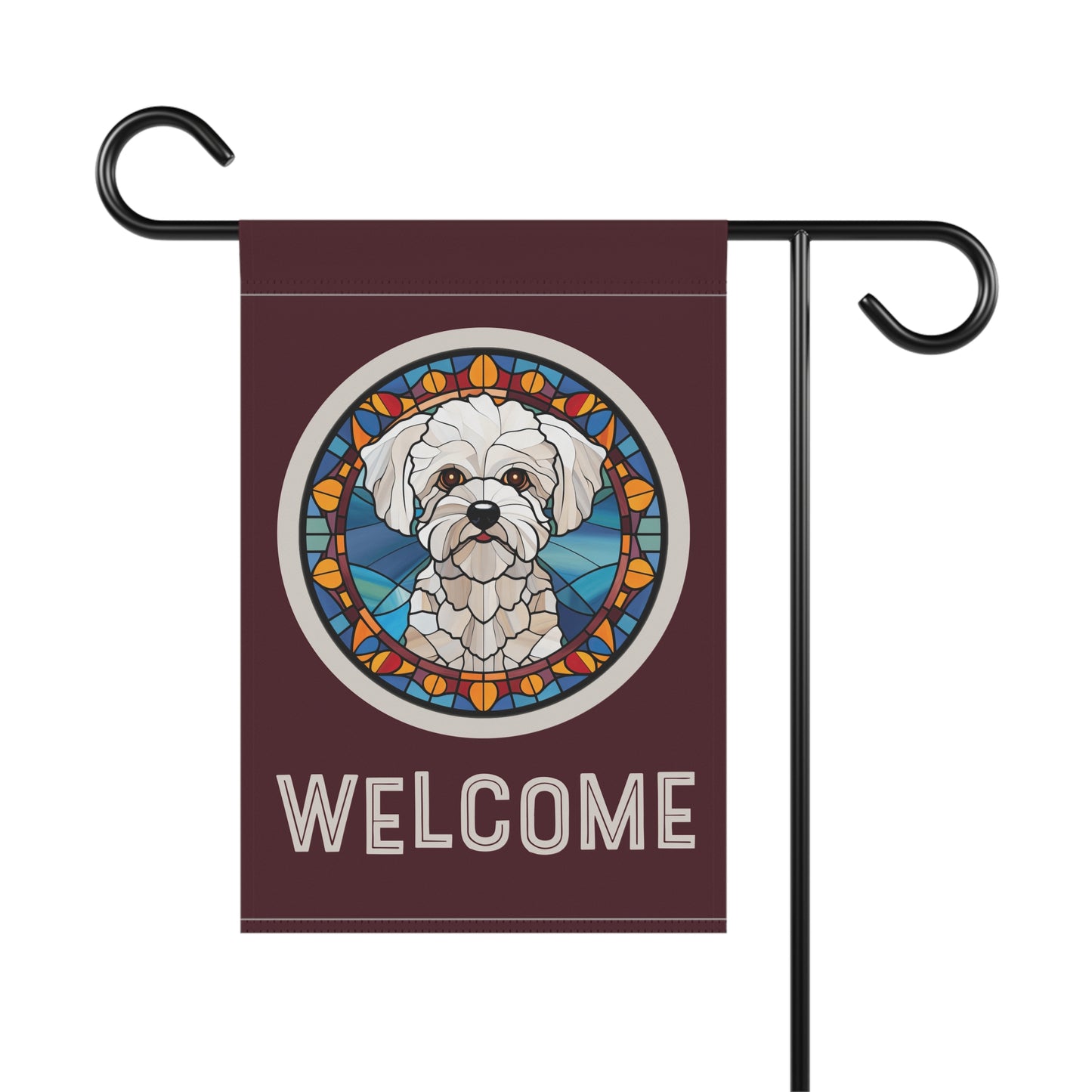 Bichon Frise Welcome 2-Sided Garden & House Flag/Banner