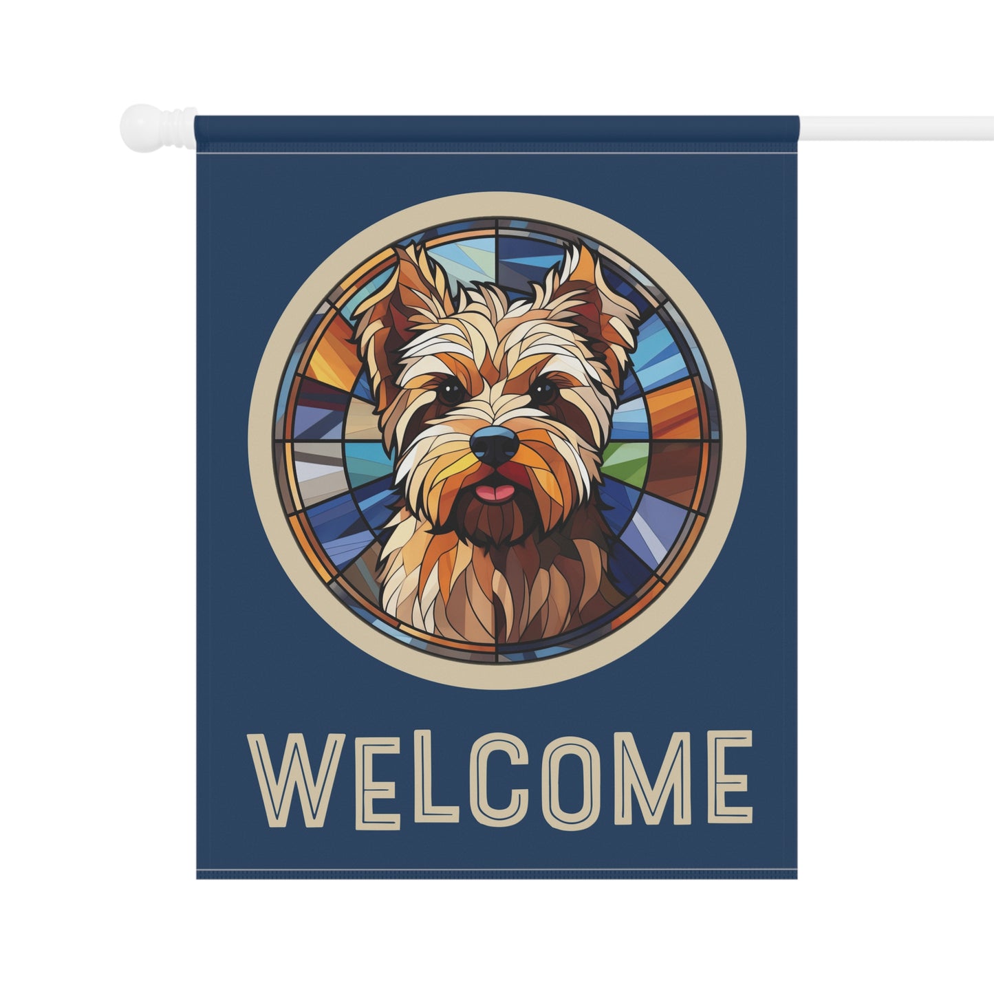 Biewer Terrier Welcome 2-Sided Garden & House Flag/Banner