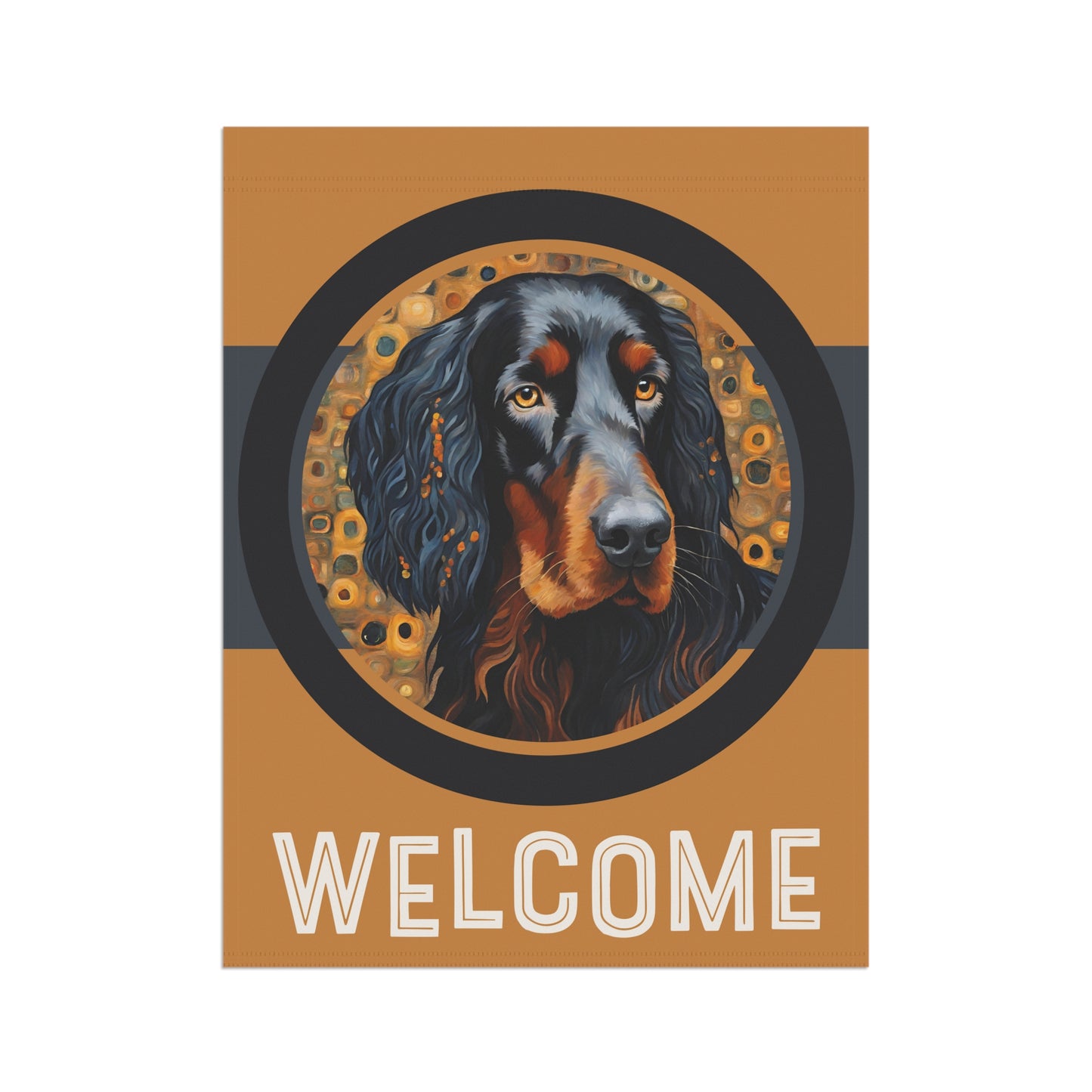 Gordon Setter Welcome 2-Sided Garden & House Flag/Banner