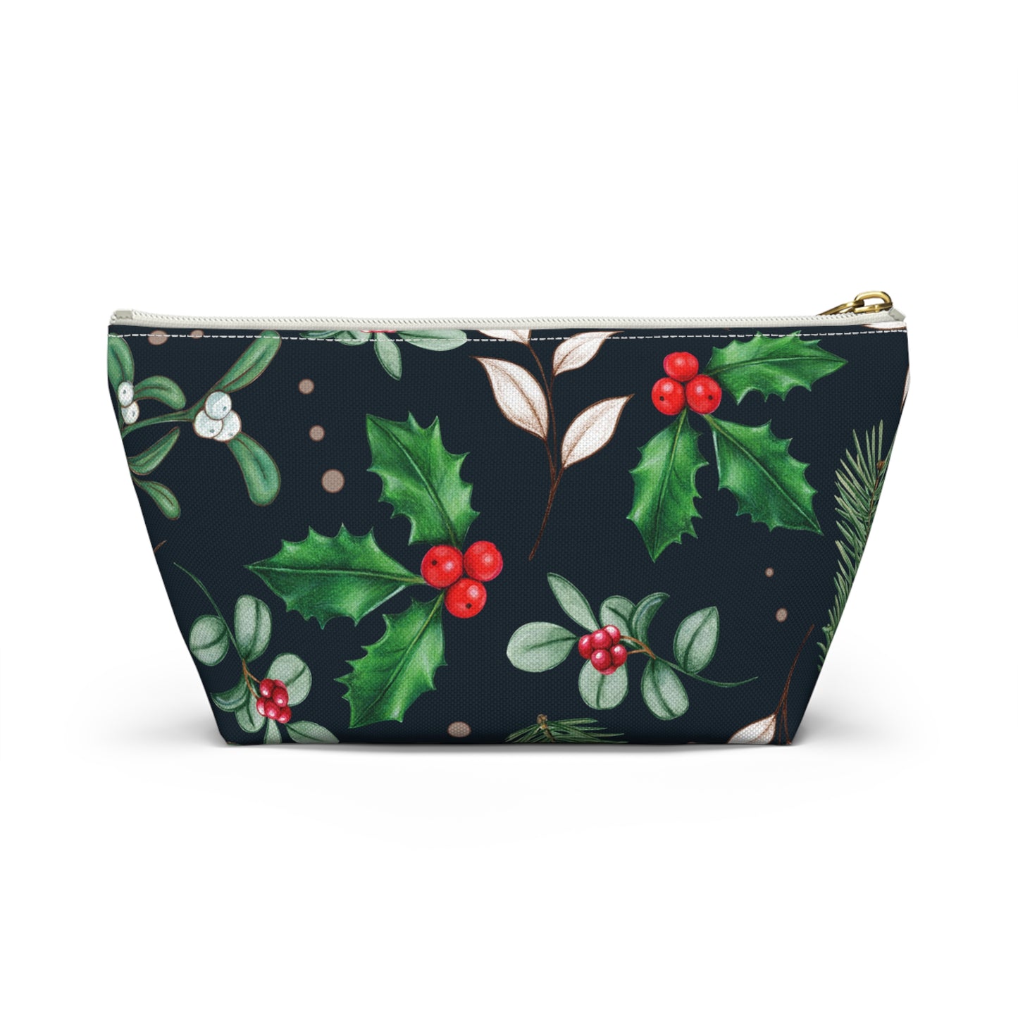 Holly Jolly Christmas Accessory Pouch w T-bottom