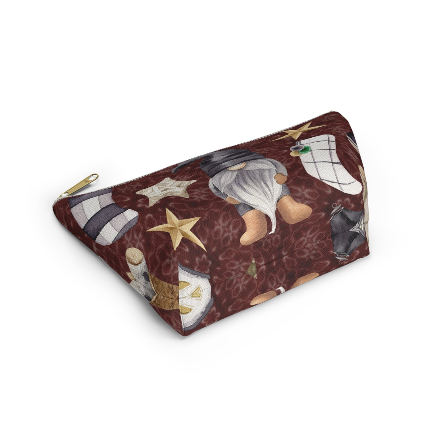 Rustic Gnome Holiday Accessory Pouch w T-bottom