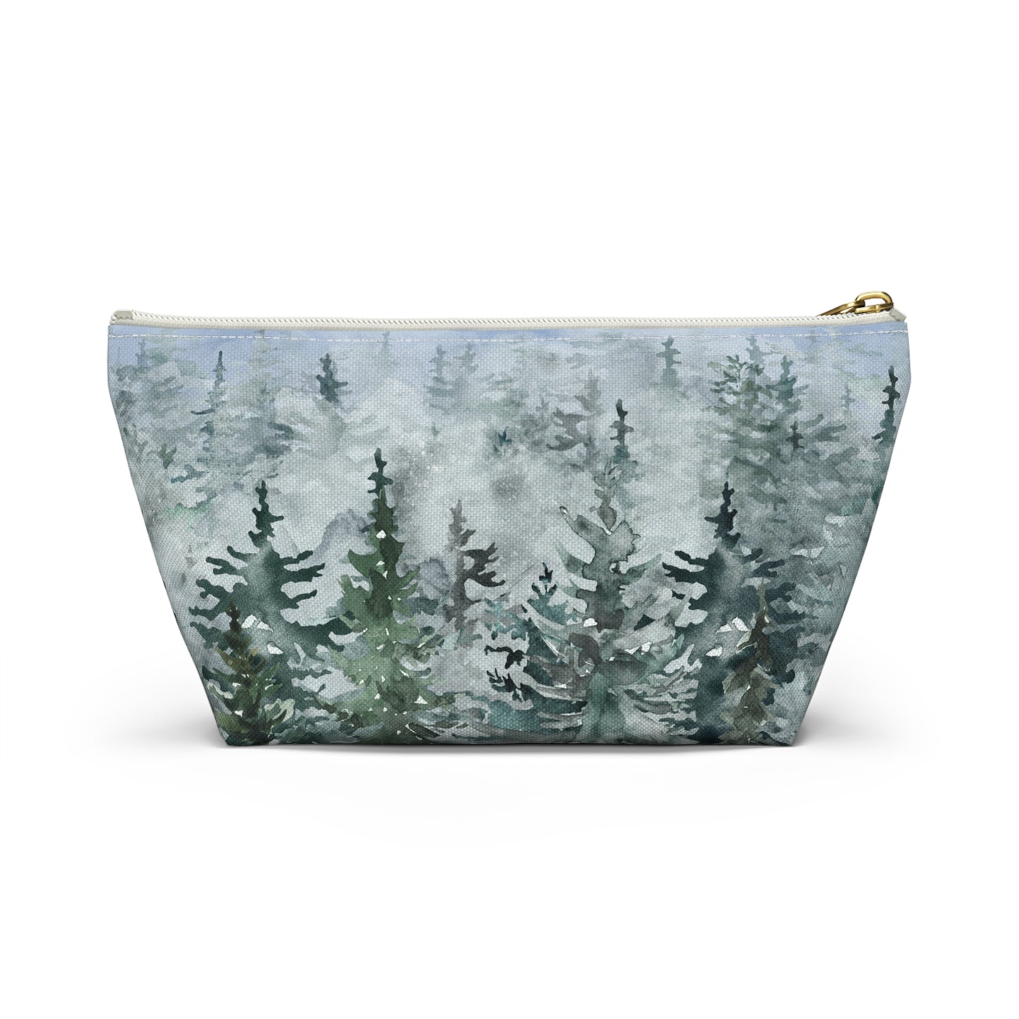 Evergreens in Winter Accessory Pouch w T-bottom