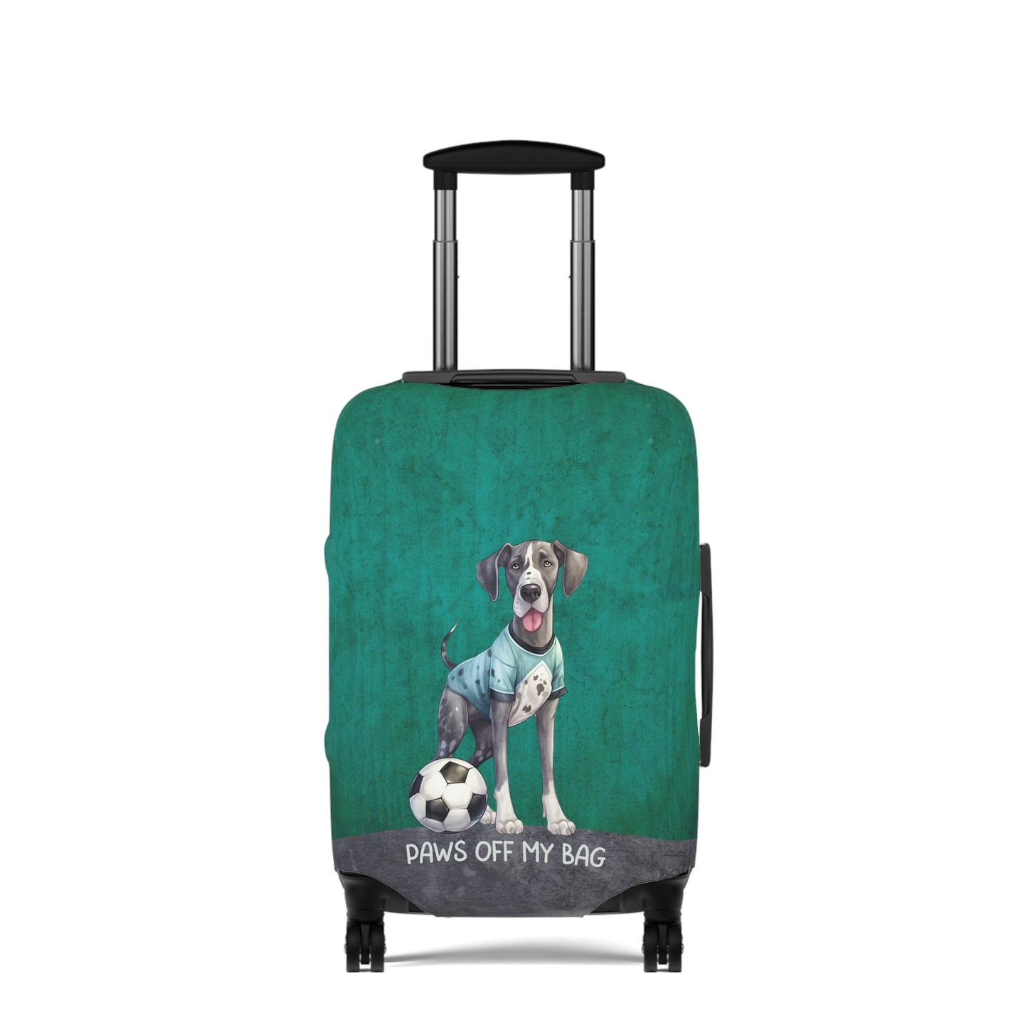 Great Dane with Soccer Ball Paws Off My Bag Luggage Cover