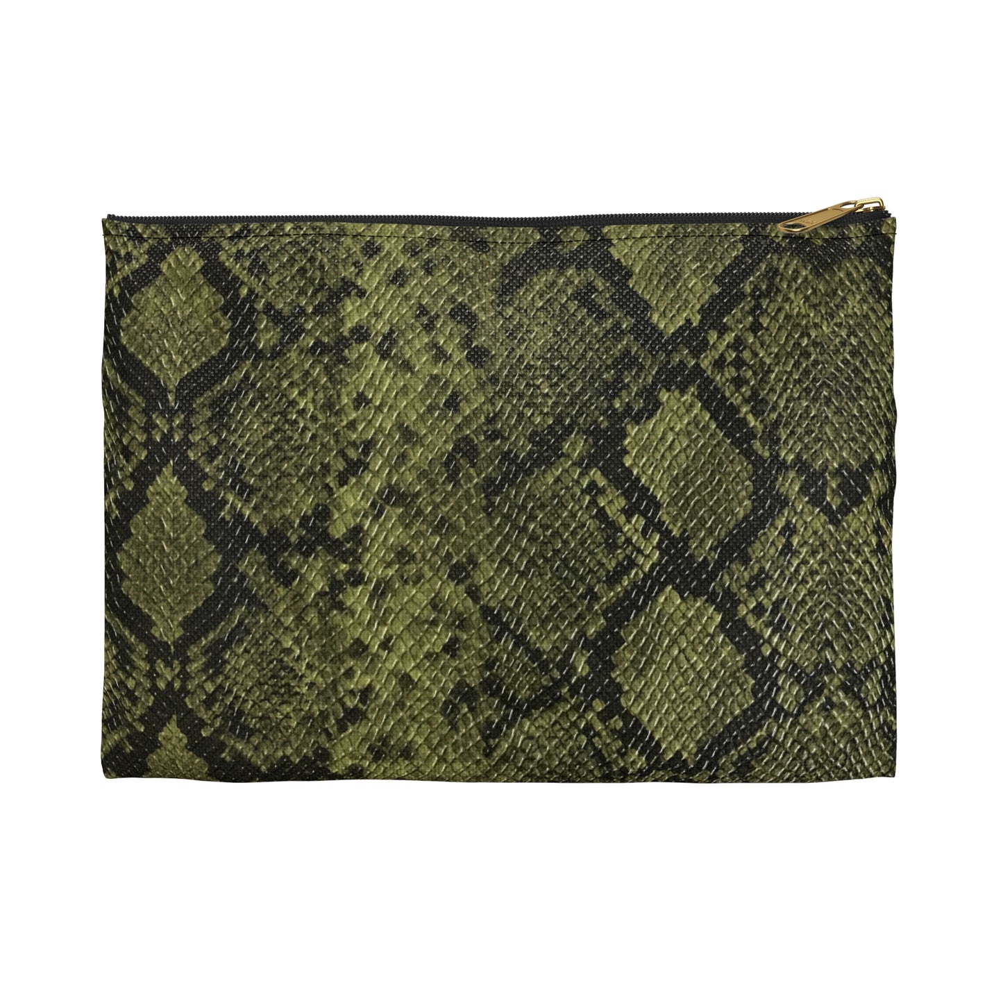 Faux Python in Green Accessory Pouch