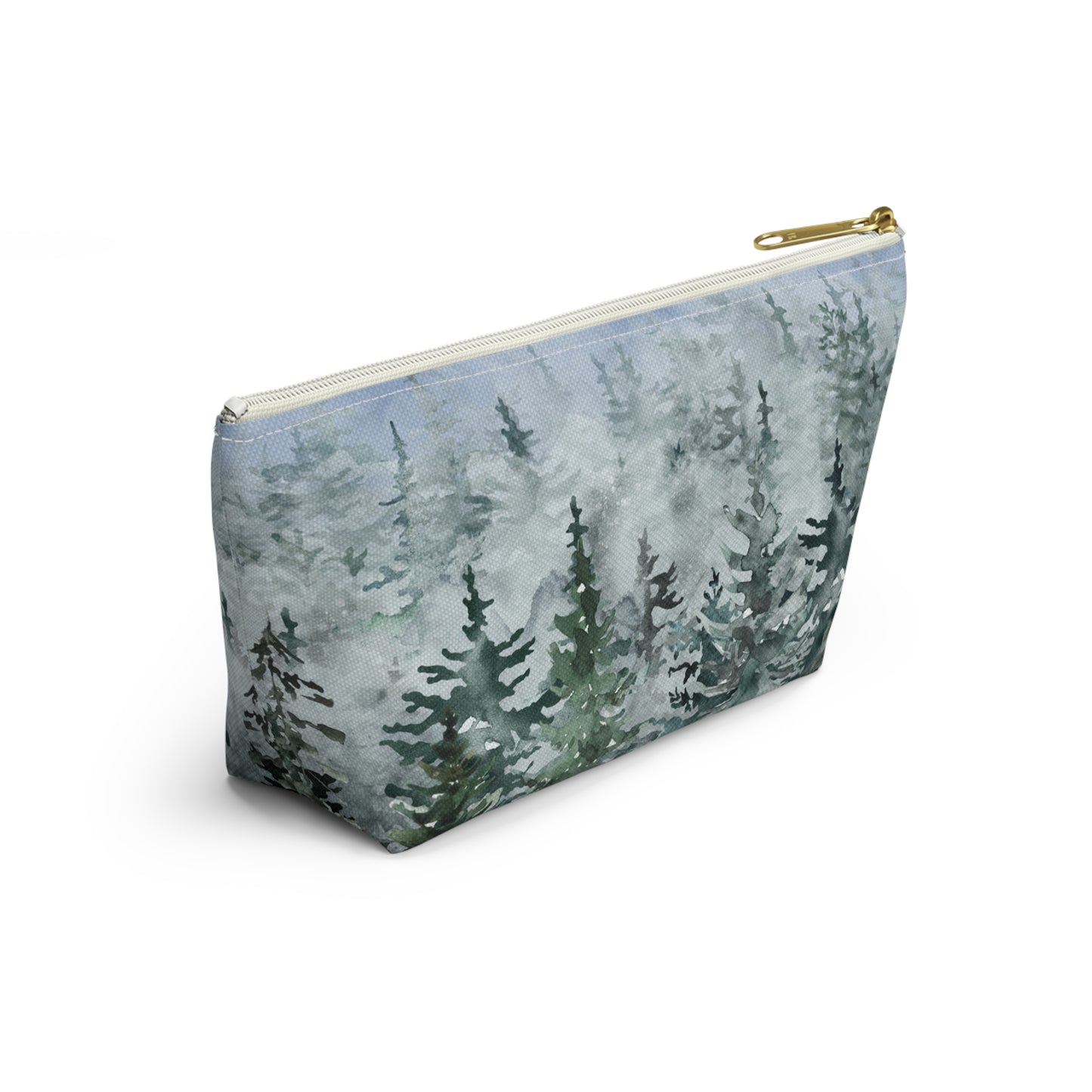 Evergreens in Winter Accessory Pouch w T-bottom