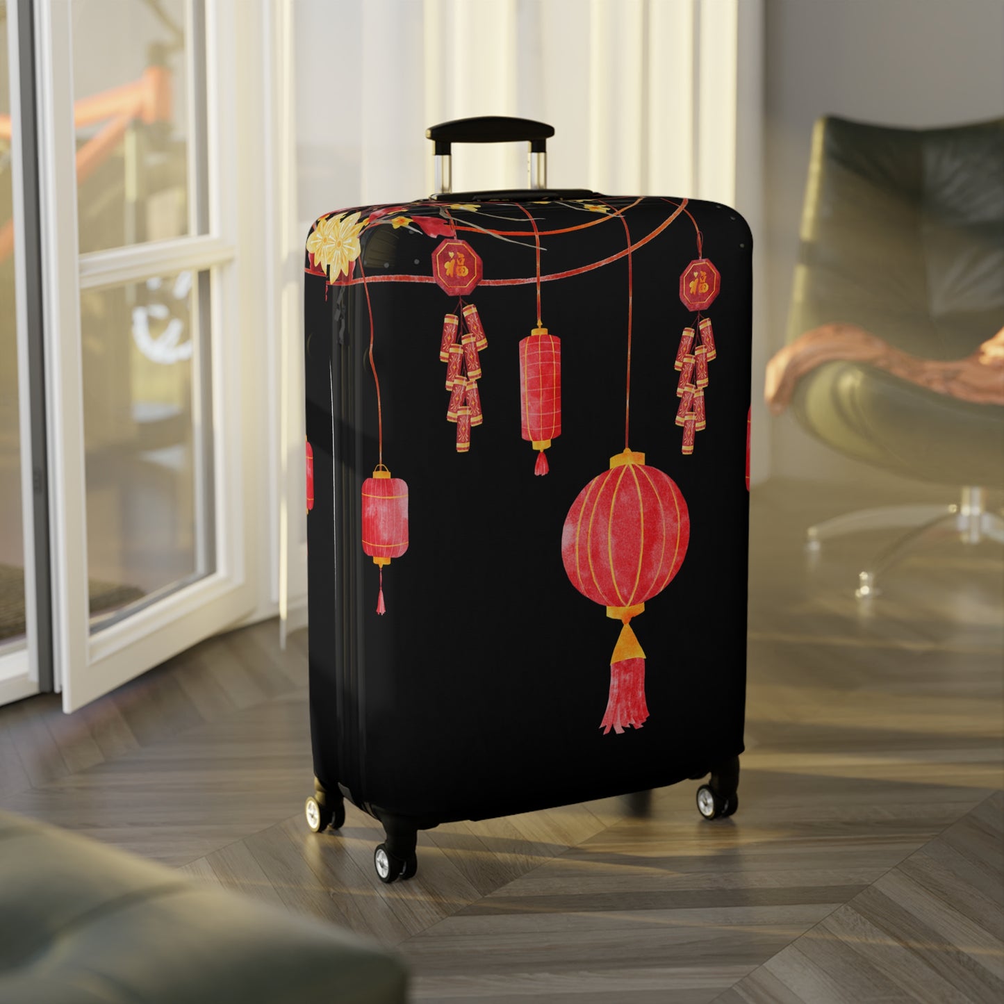 Chinese Paper Lanterns Luggage Cover