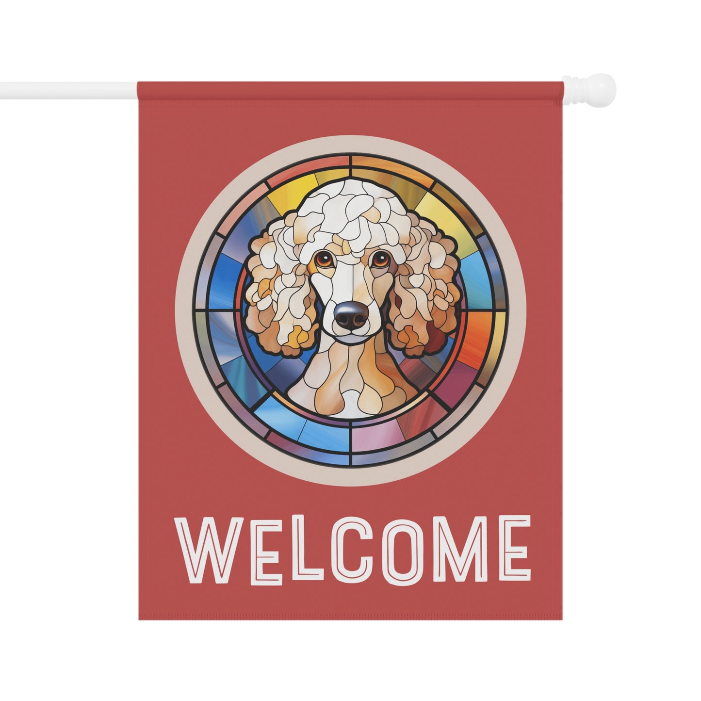 Poodle Welcome 2-Sided Garden & House Flag/Banner