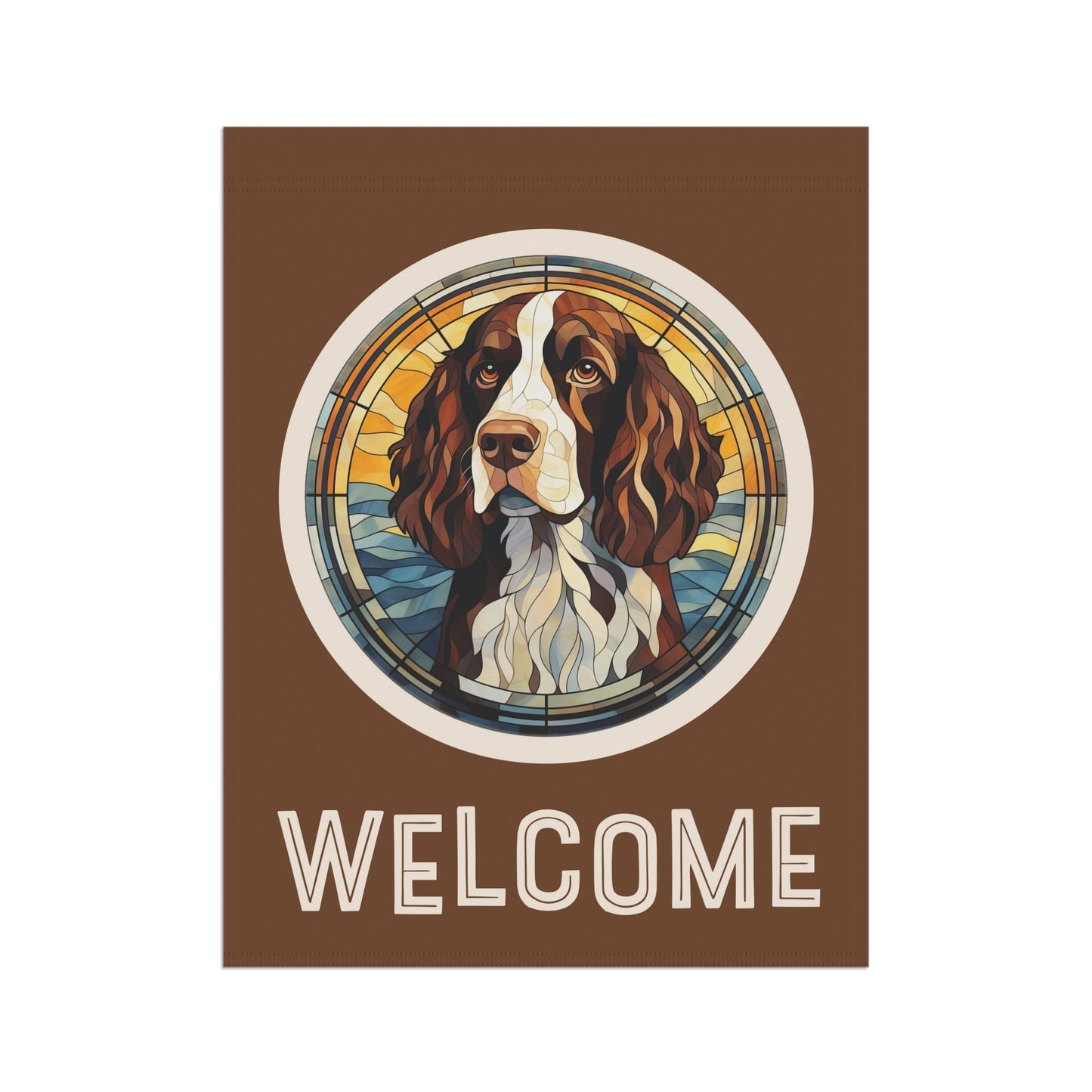 English Springer Spaniel Welcome 2-Sided Garden & House Flag/Banner