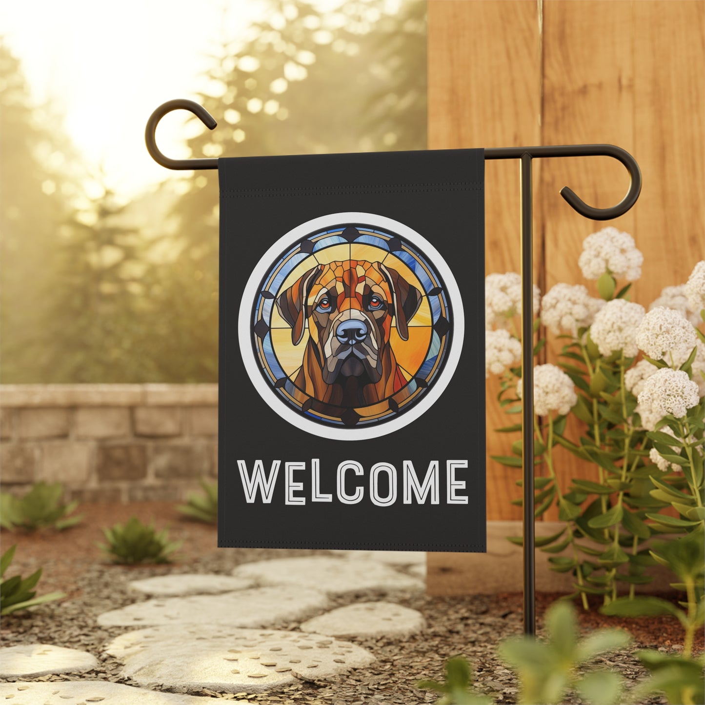 English Mastiff Welcome 2-Sided Garden & House Flag/Banner