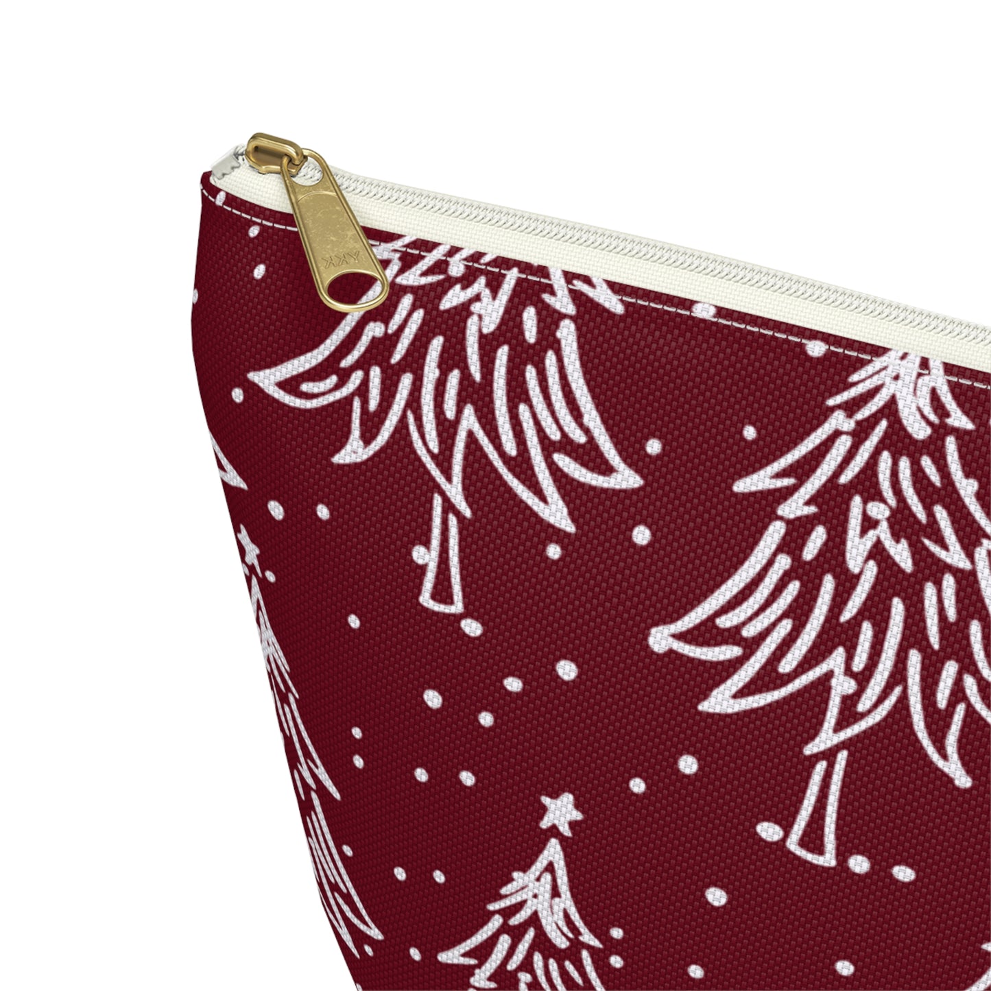 Christmas Trees for All Red Accessory Pouch w T-bottom