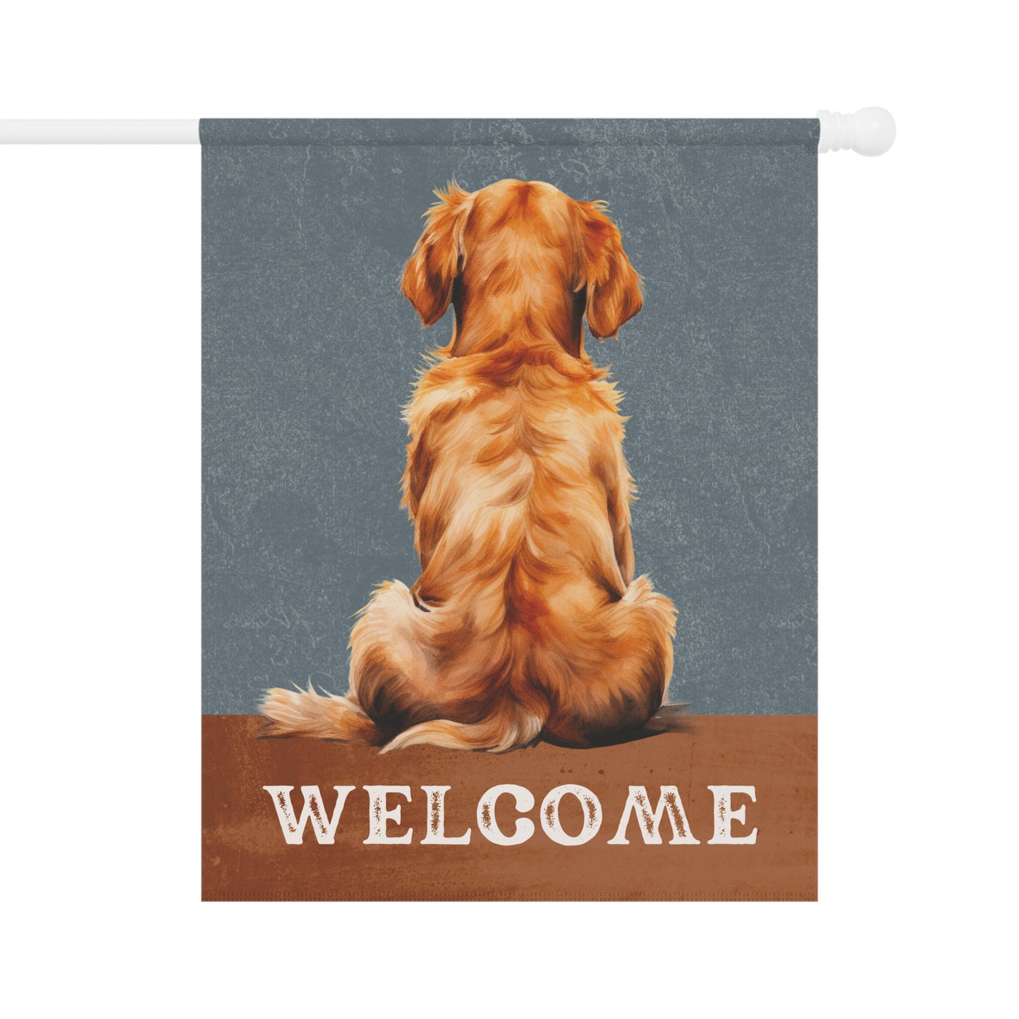 Golden Retriever Welcome 2-Sided Garden & House Flag/Banner