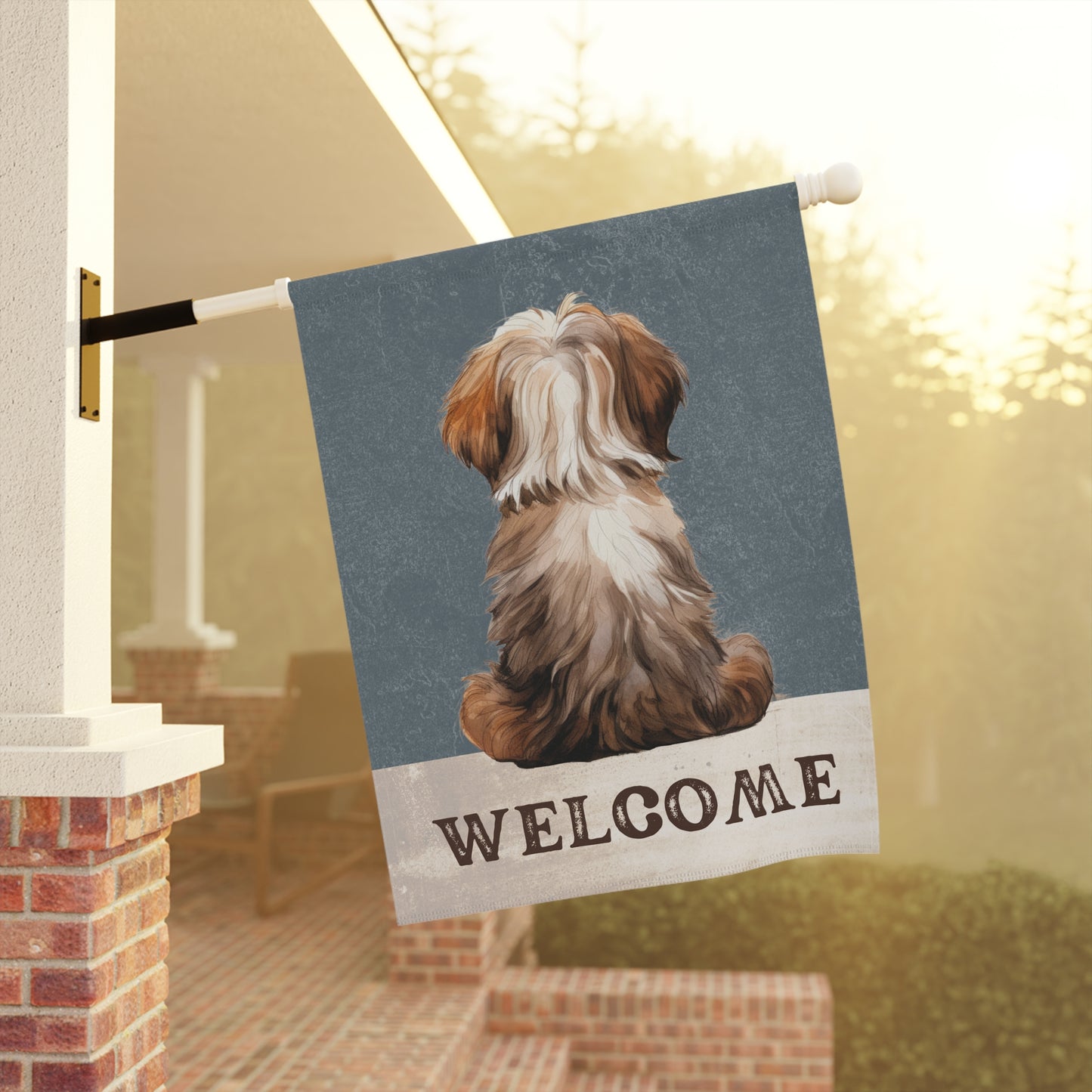 Havanese Welcome 2-Sided Garden & House Flag/Banner