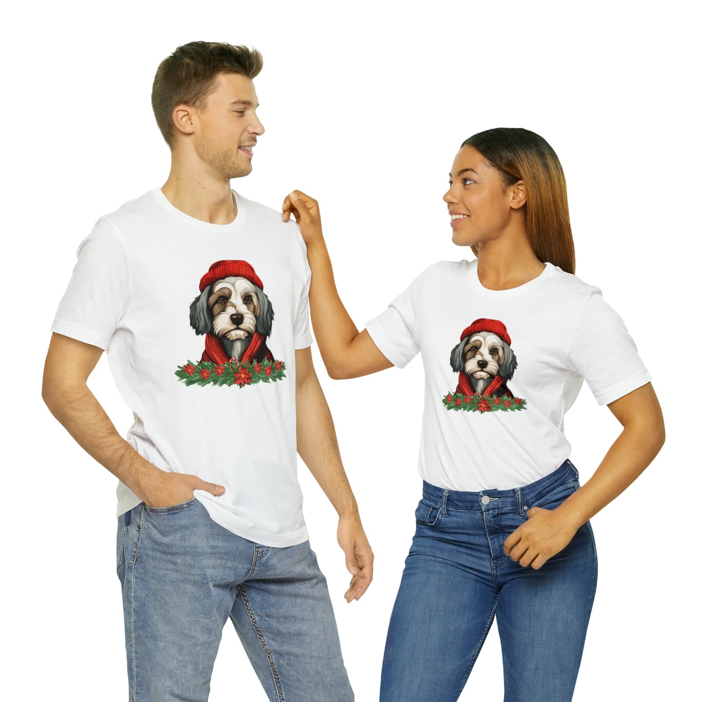 Havanese in Hat & Scarf Unisex Jersey Short Sleeve Tee