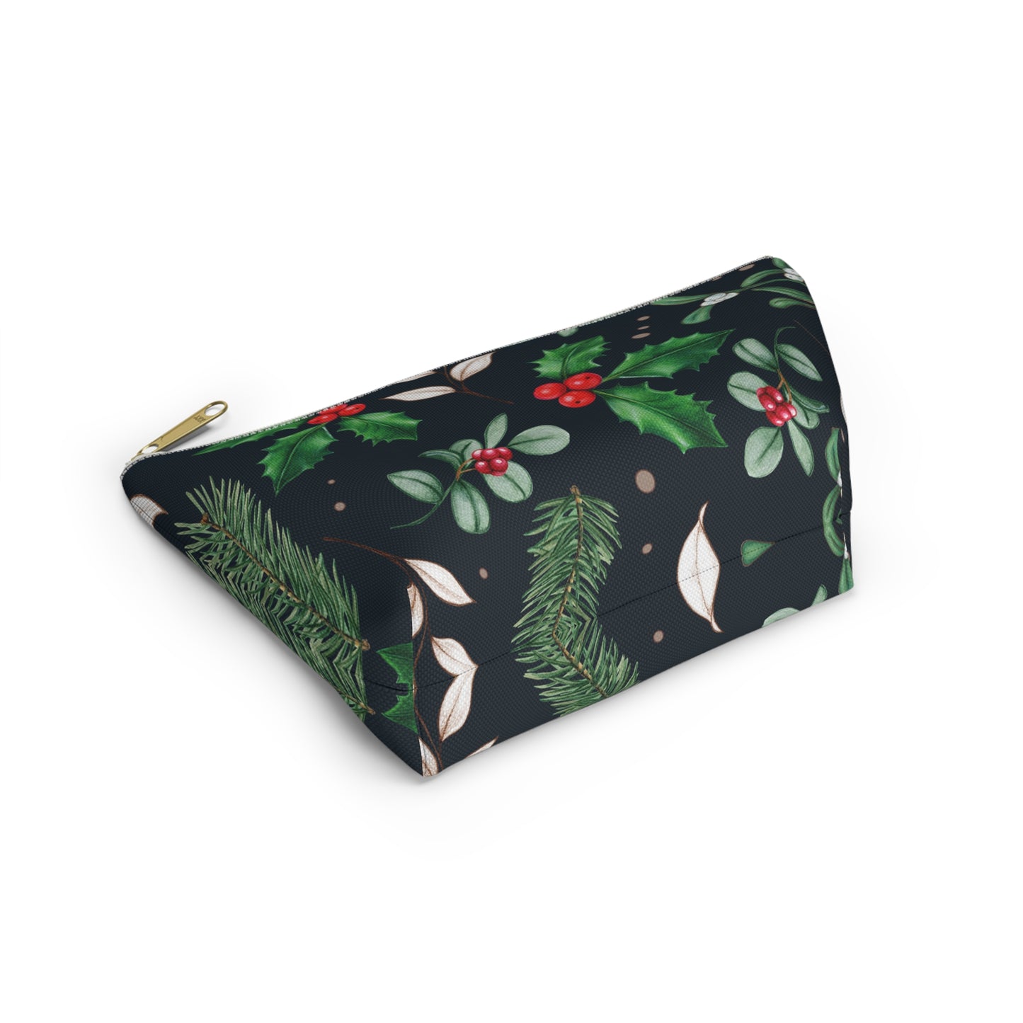 Holly Jolly Christmas Accessory Pouch w T-bottom