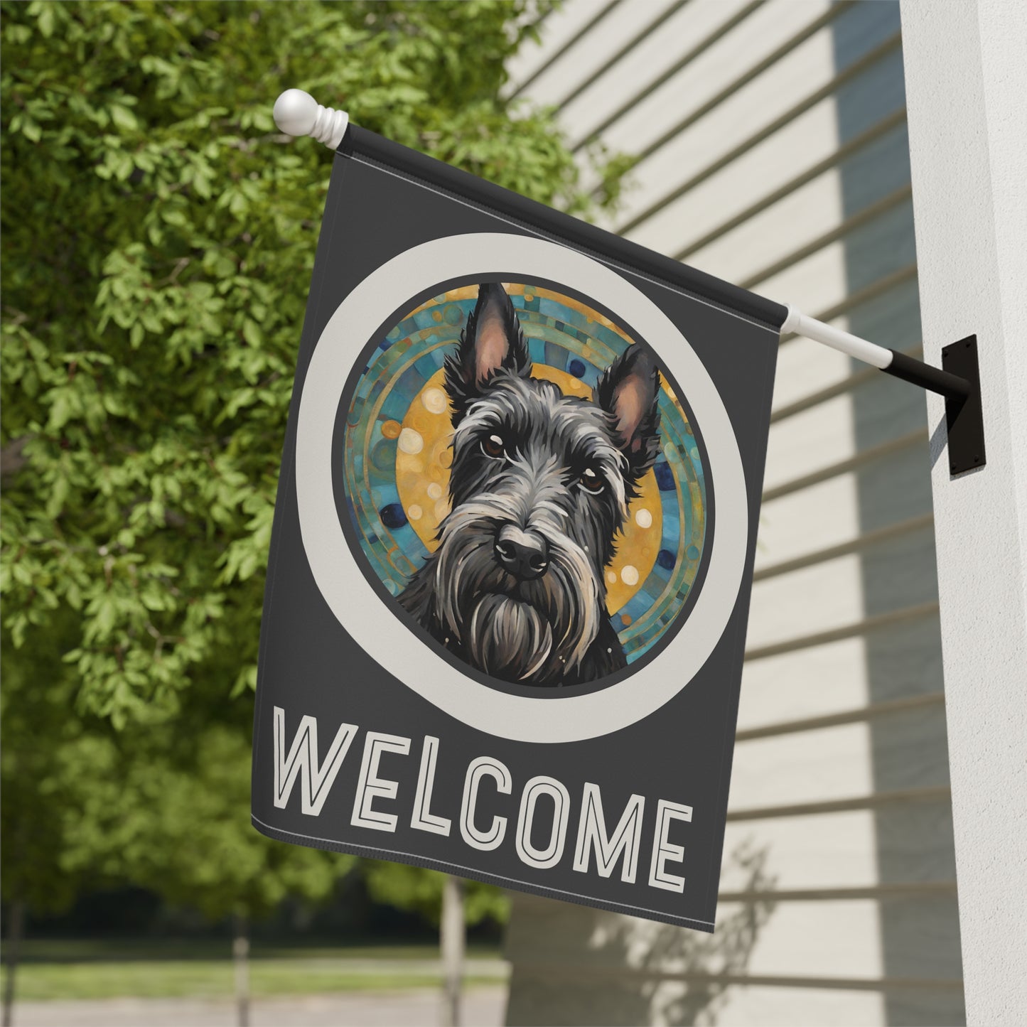 Scottish Terrier Welcome 2-Sided Garden & House Flag/Banner