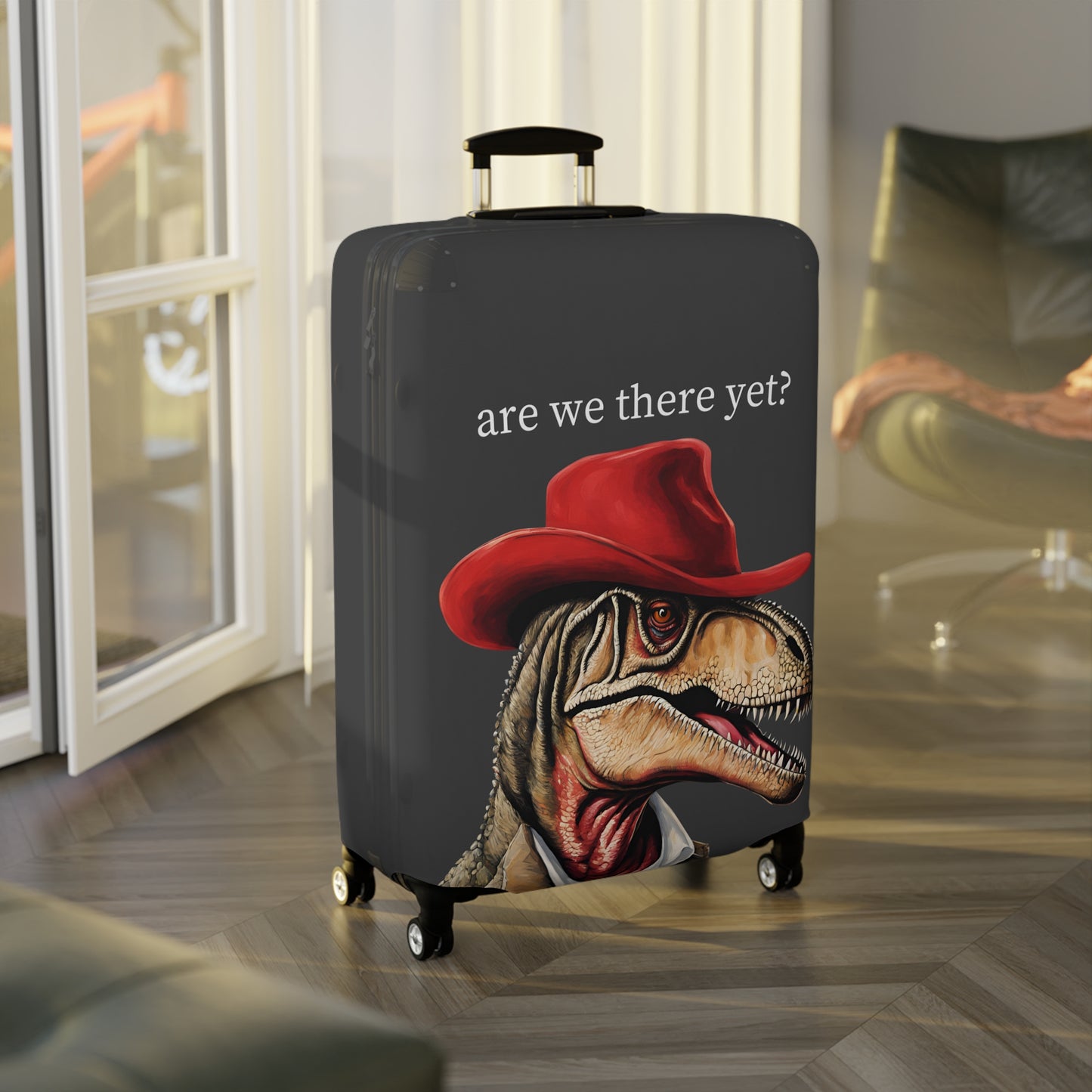 Red Hat T-Rex Are We There Yet? Luggage Cover