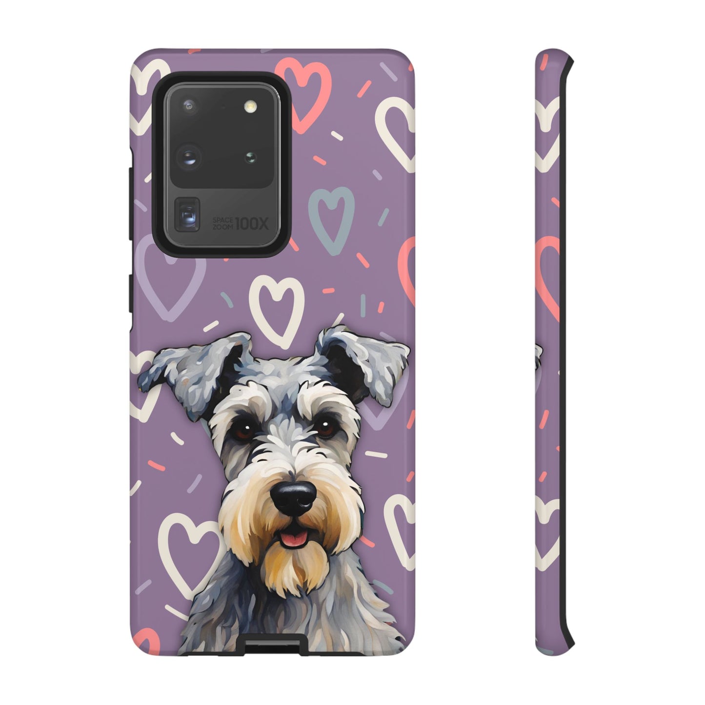 Miniature Schnauzer Love iPhone Samsung Galaxy Google Pixel Glossy Tough Case