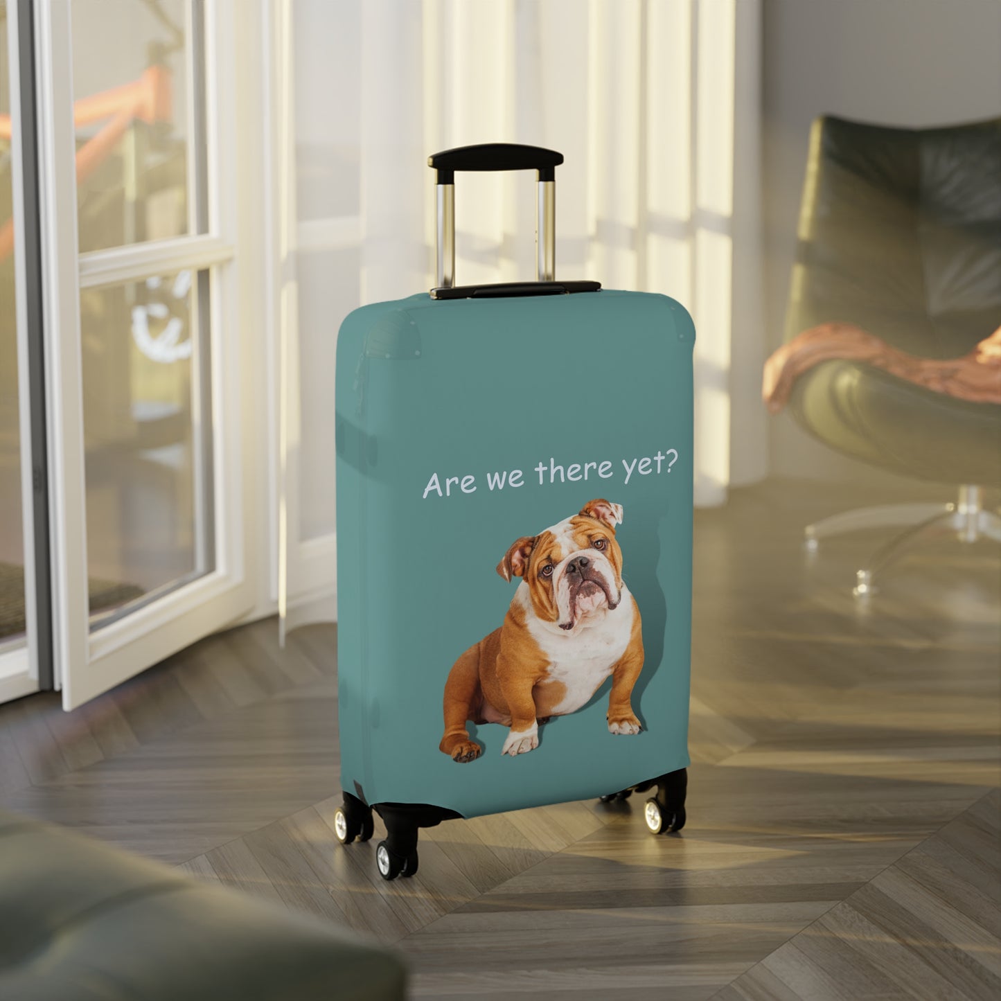 English Bulldog Are We There Yet? Luggage Cover