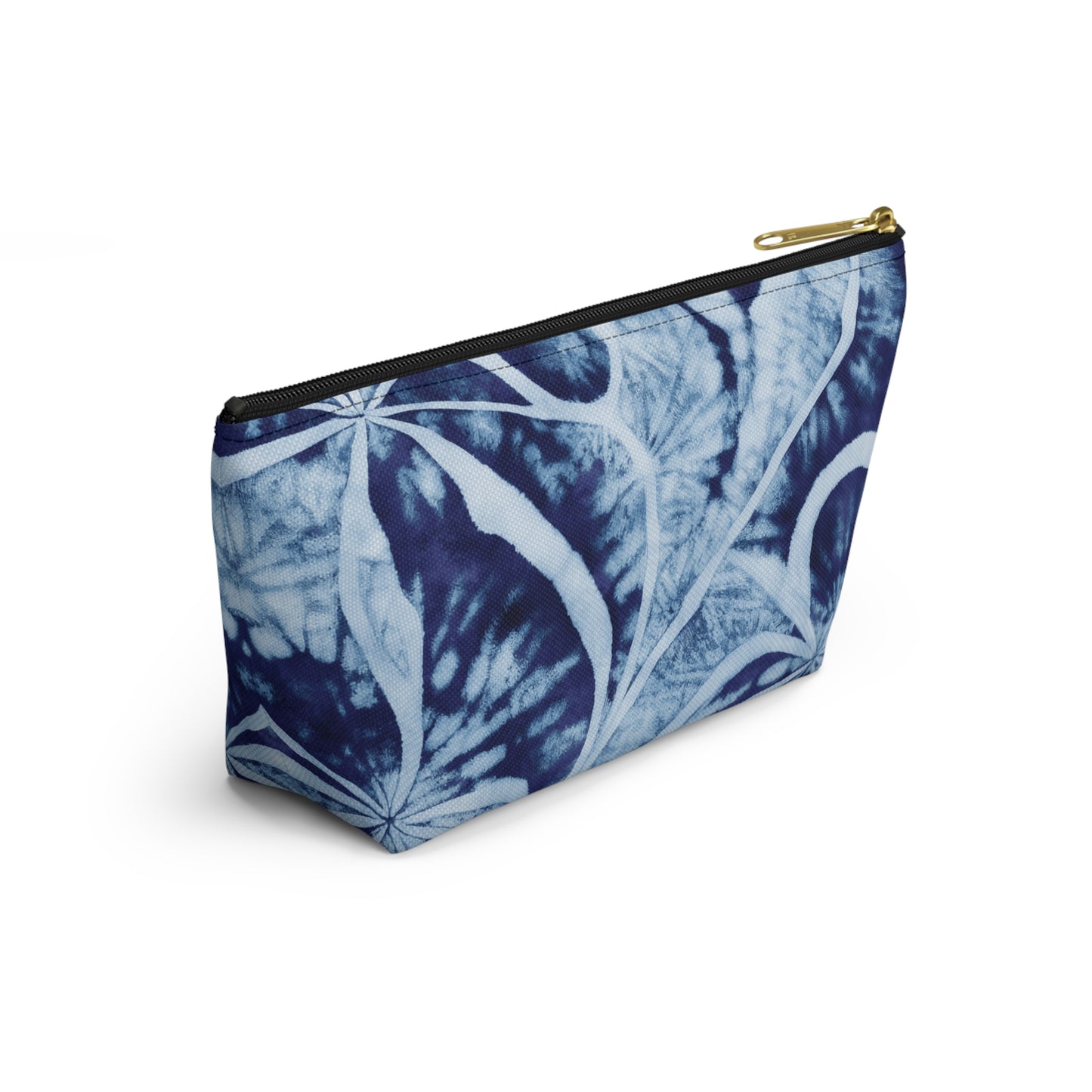 Shibori Indigo Accessory Pouch w T-bottom