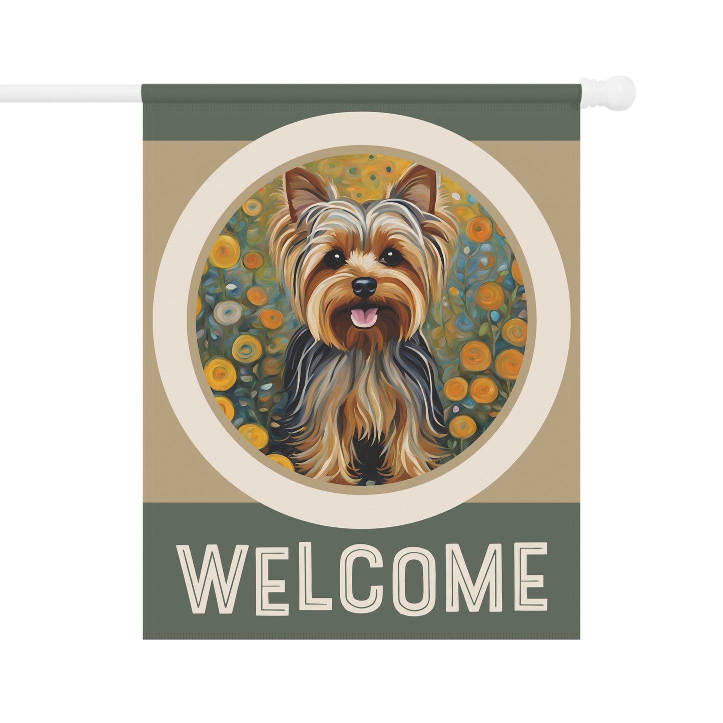 Yorkshire Terrier Welcome 2-Sided Garden & House Flag/Banner