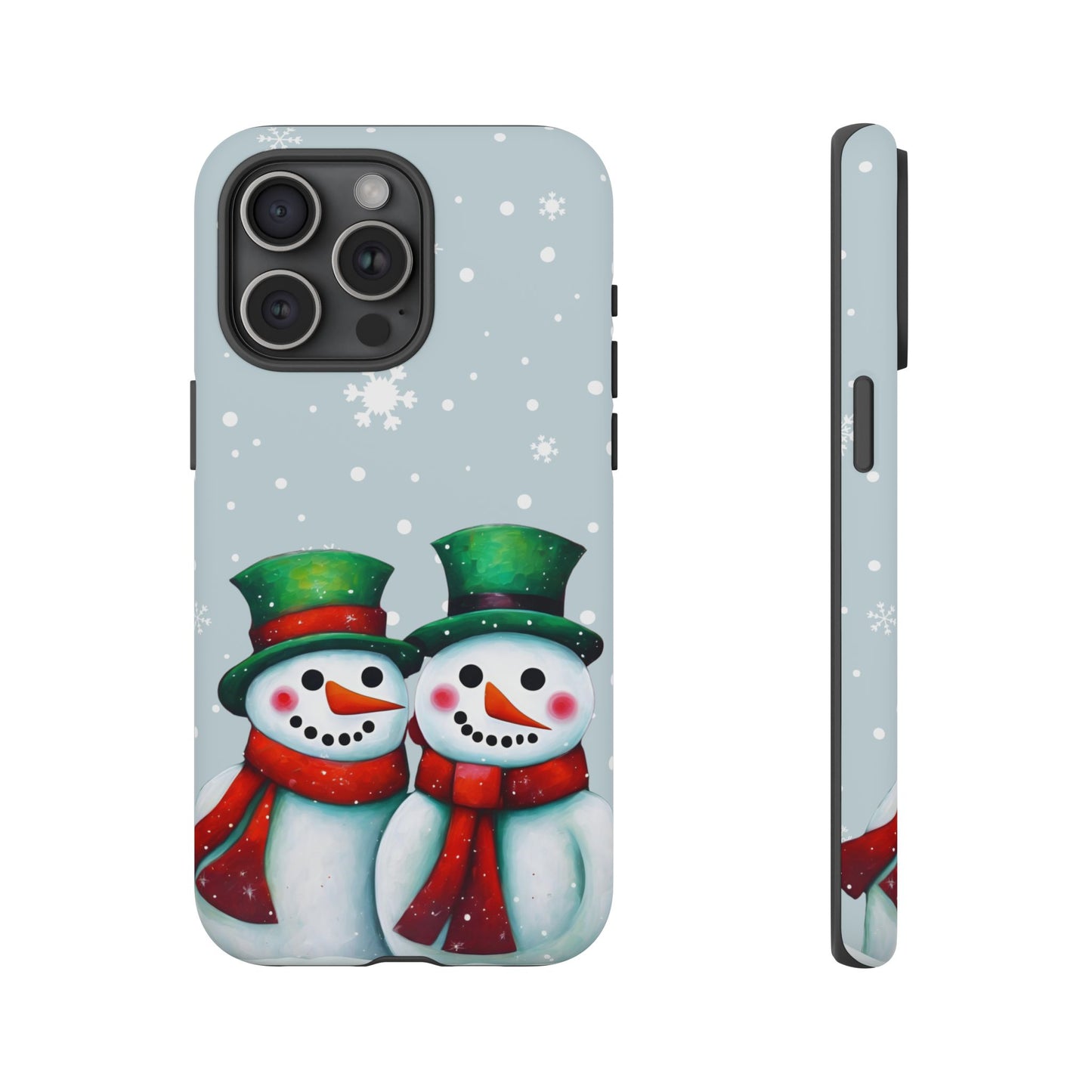 Snowman Couple iPhone Samsung Galaxy Google Pixel Tough Cases