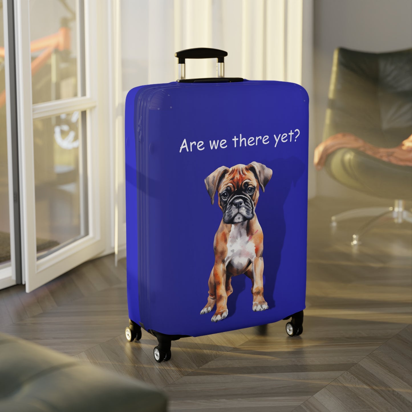 Boxer Puppy Are We There Yet? Luggage Cover