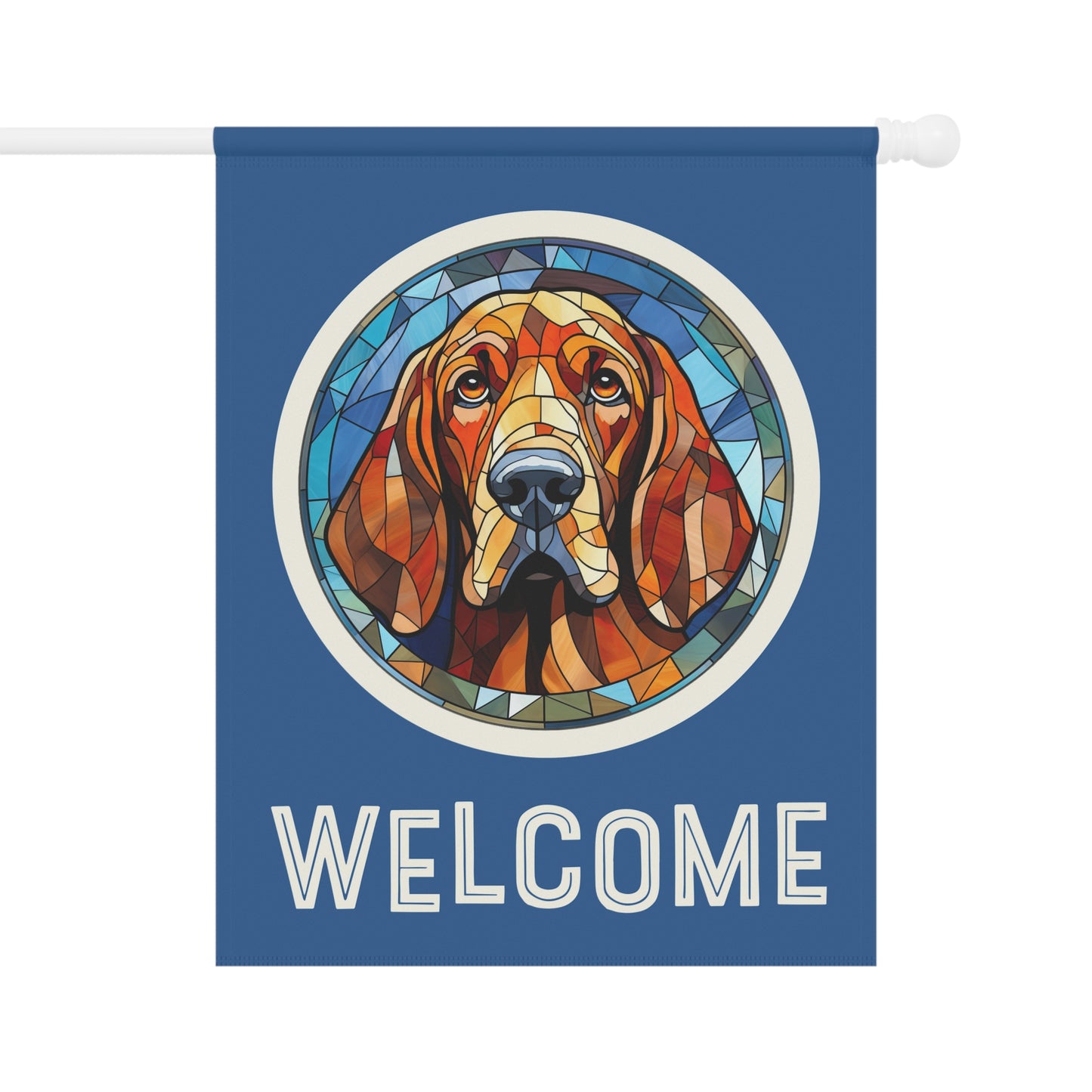 Bloodhound Welcome 2-Sided Garden & House Flag/Banner