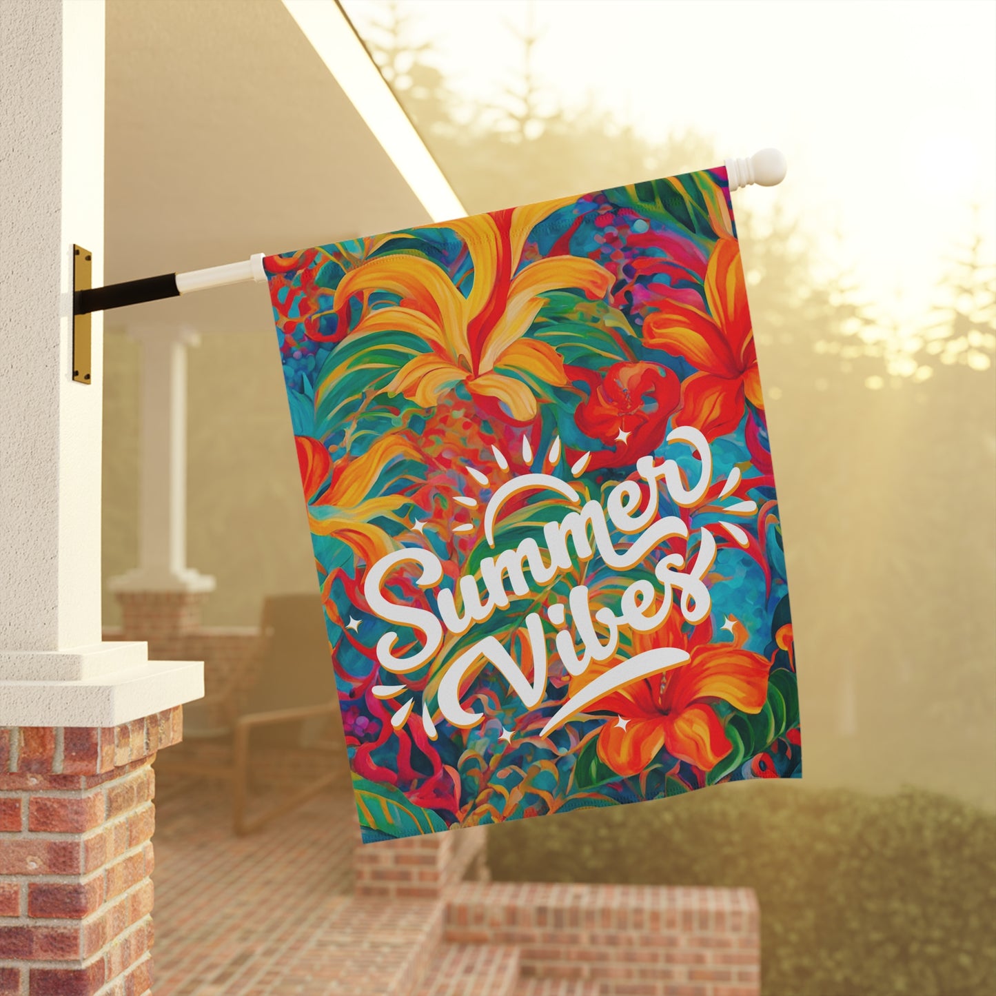 Summer Vibes 2-Sided Garden & House Flag/Banner