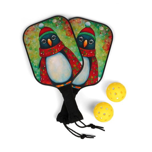 Christmas Penguin Pickleball Kit