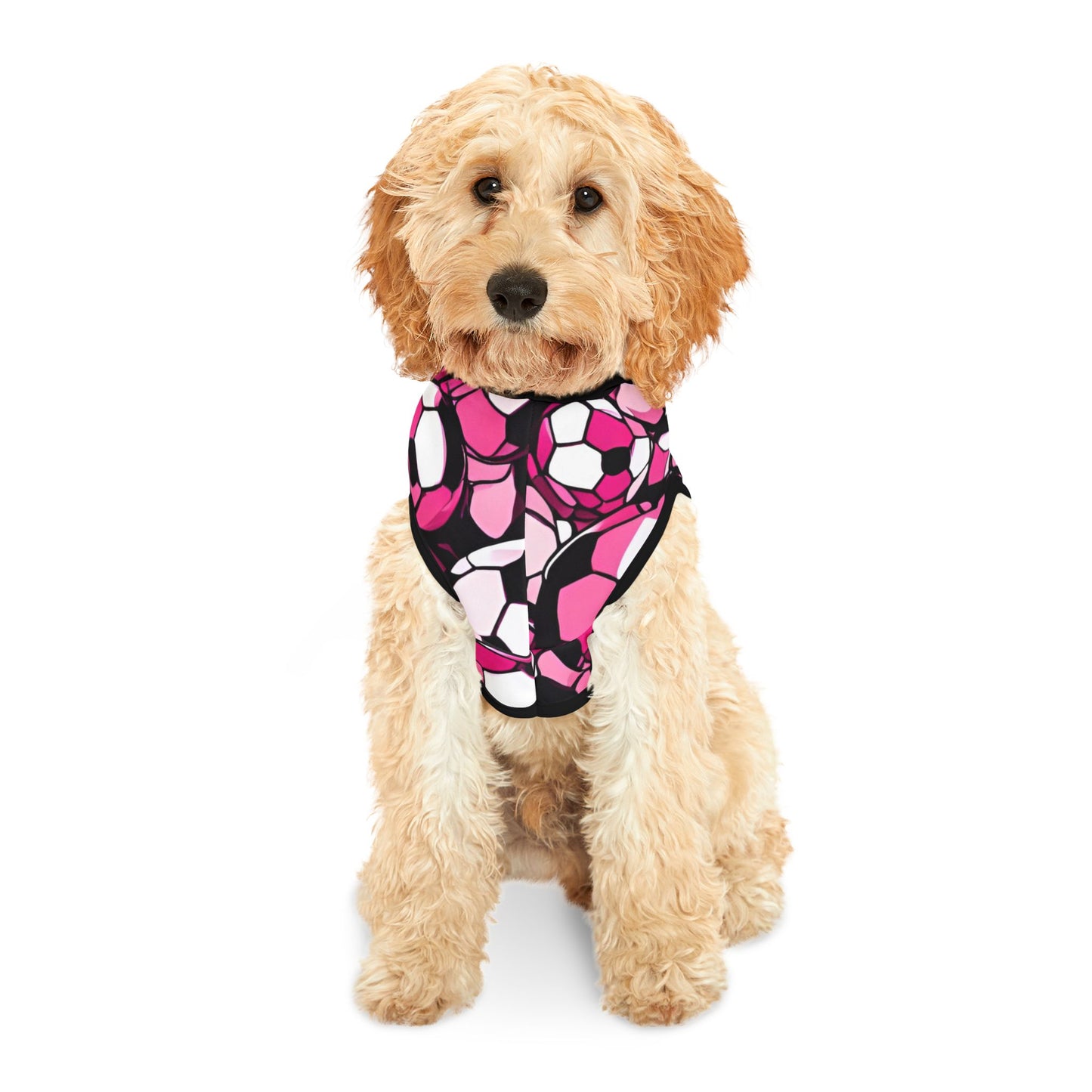 Hot Pink Soccer Pet Hoodie