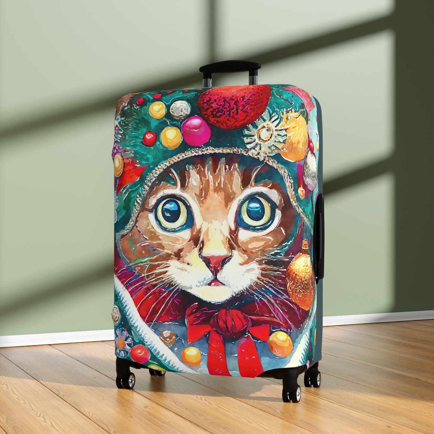 Ornament Cat Christmas Art Luggage Cover