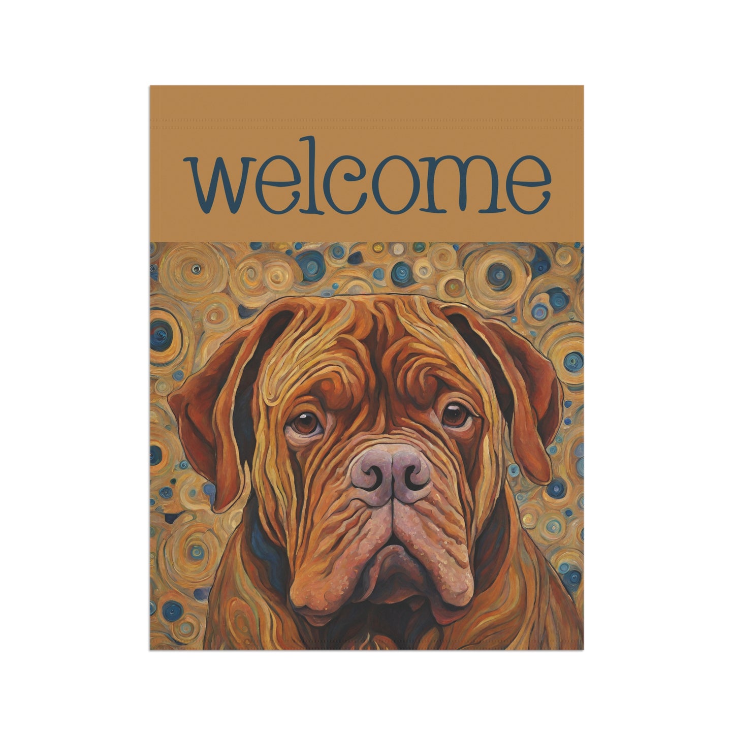 Dogue De Bordeaux Welcome 2-Sided Garden & House Flag/Banner