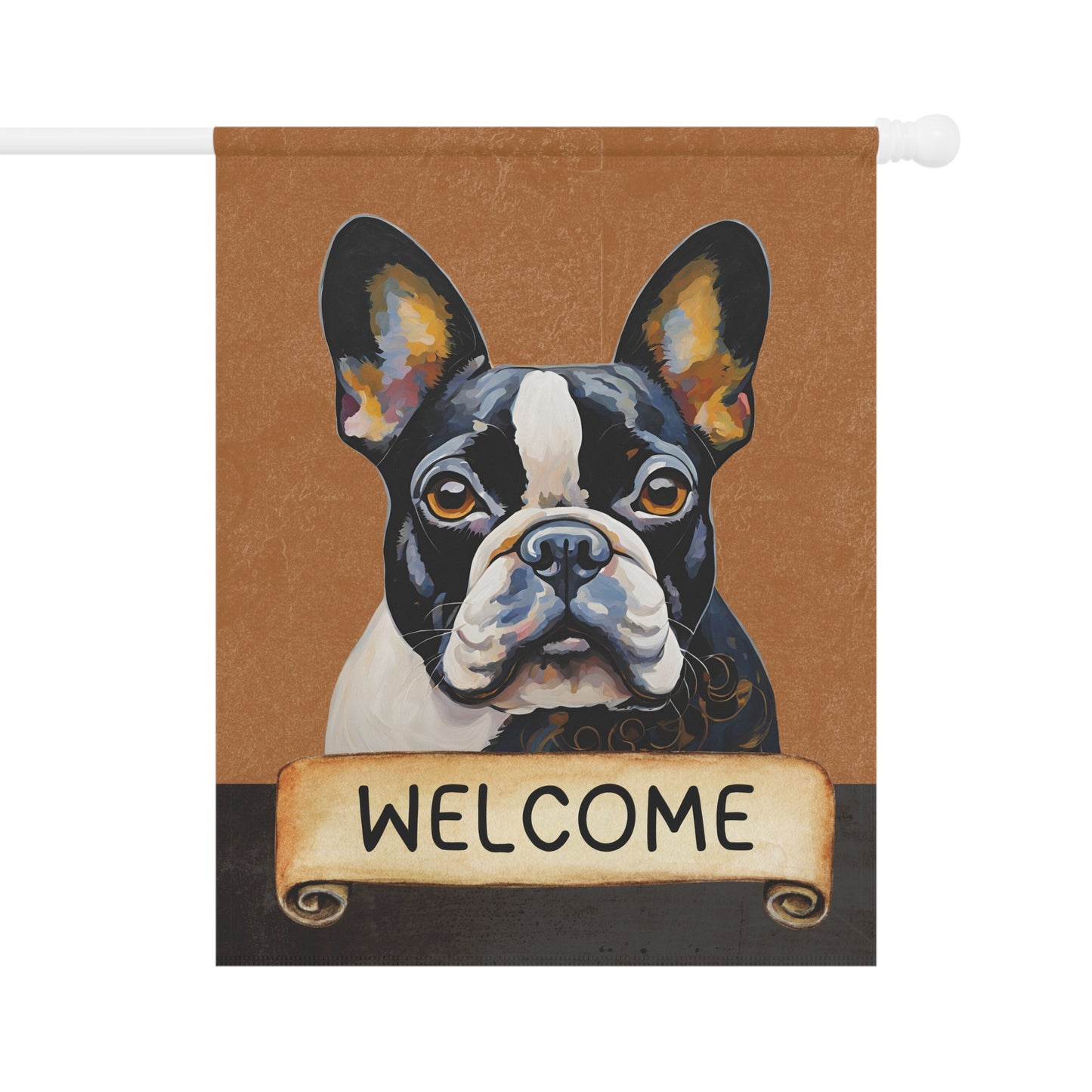 French Bulldog Welcome 2-Sided Garden & House Flag/Banner