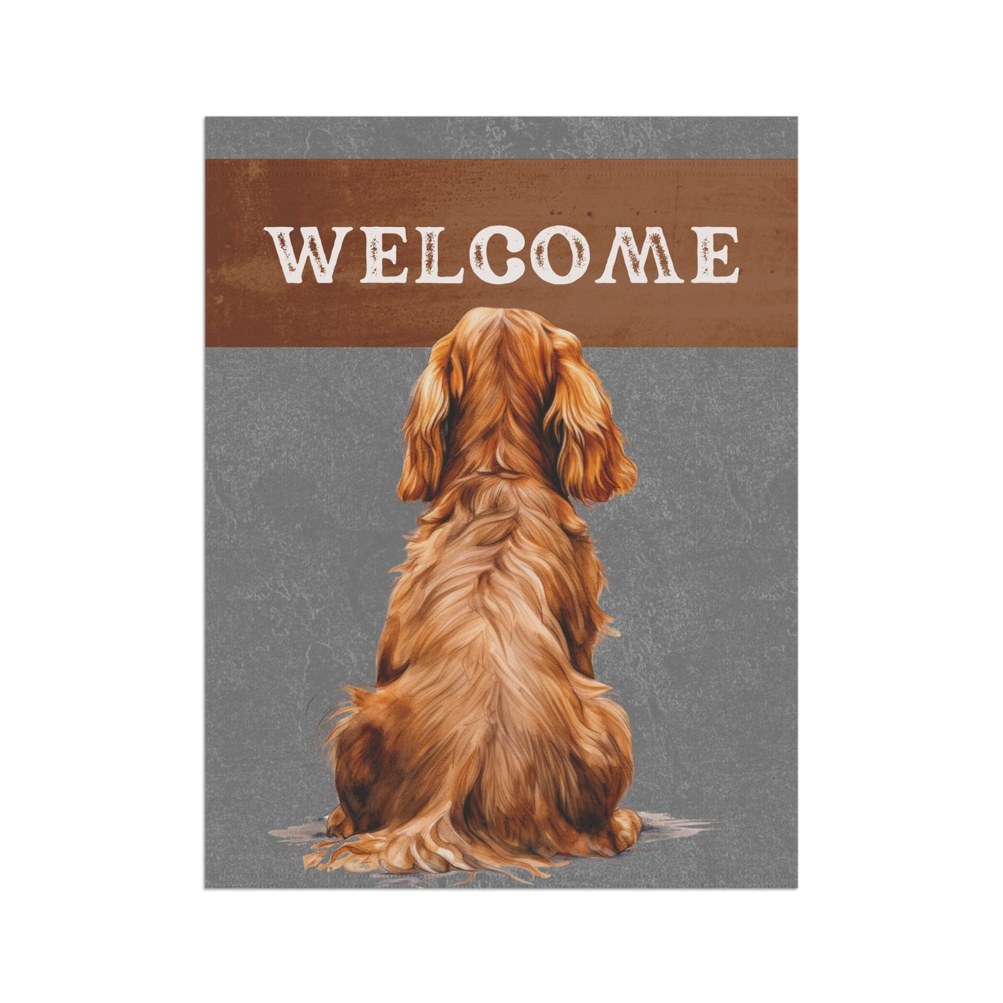 Cocker Spaniel Welcome 2-Sided Garden & House Flag/Banner