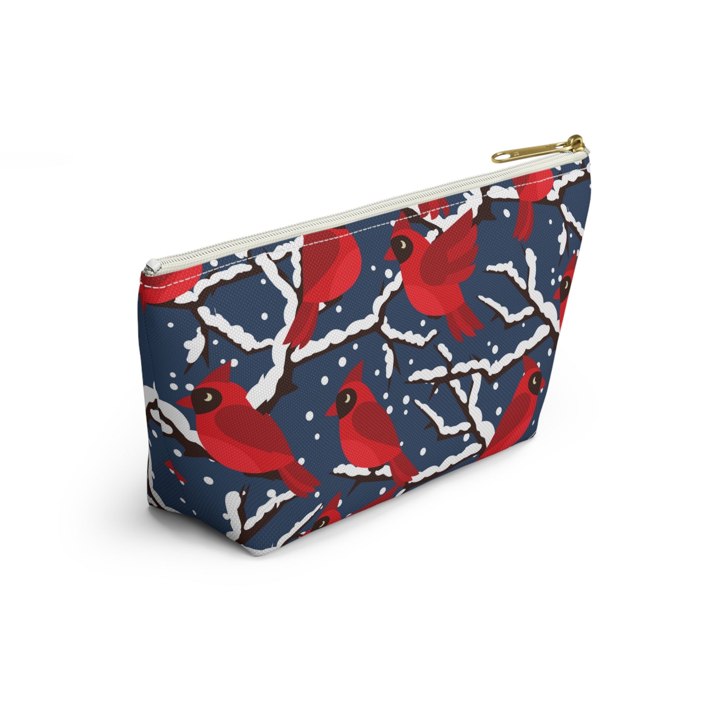 Cardinals on Snowy Branches Accessory Pouch w T-bottom