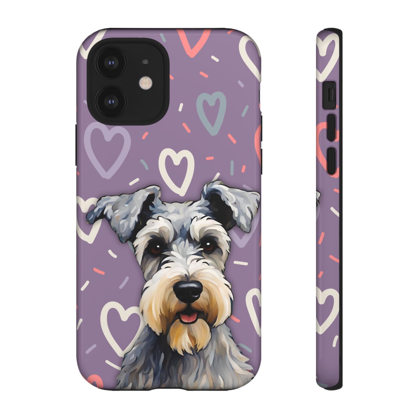 Miniature Schnauzer Love iPhone Samsung Galaxy Google Pixel Glossy Tough Case