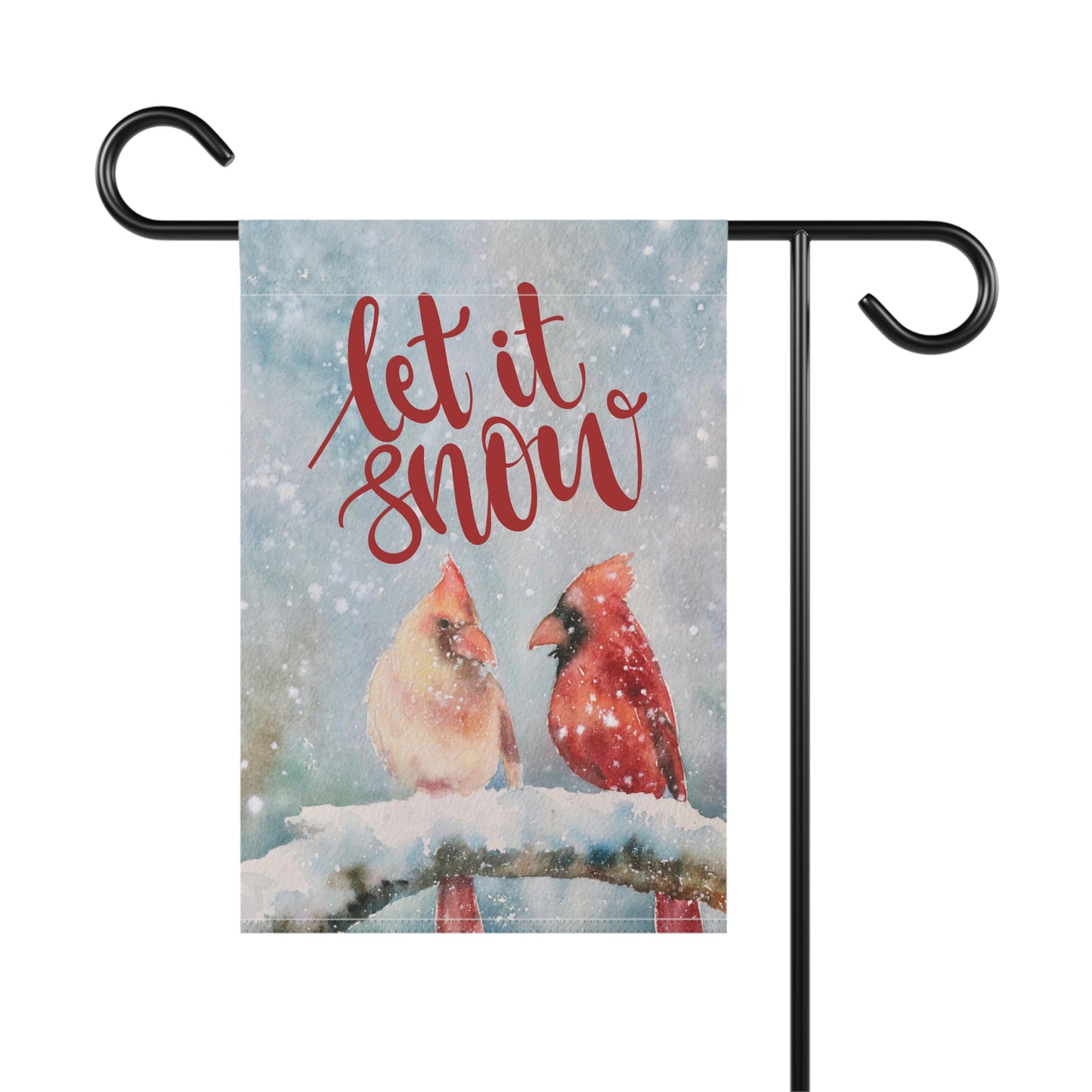 Let it Snow Cardinals 2-Sided Garden & House Banner