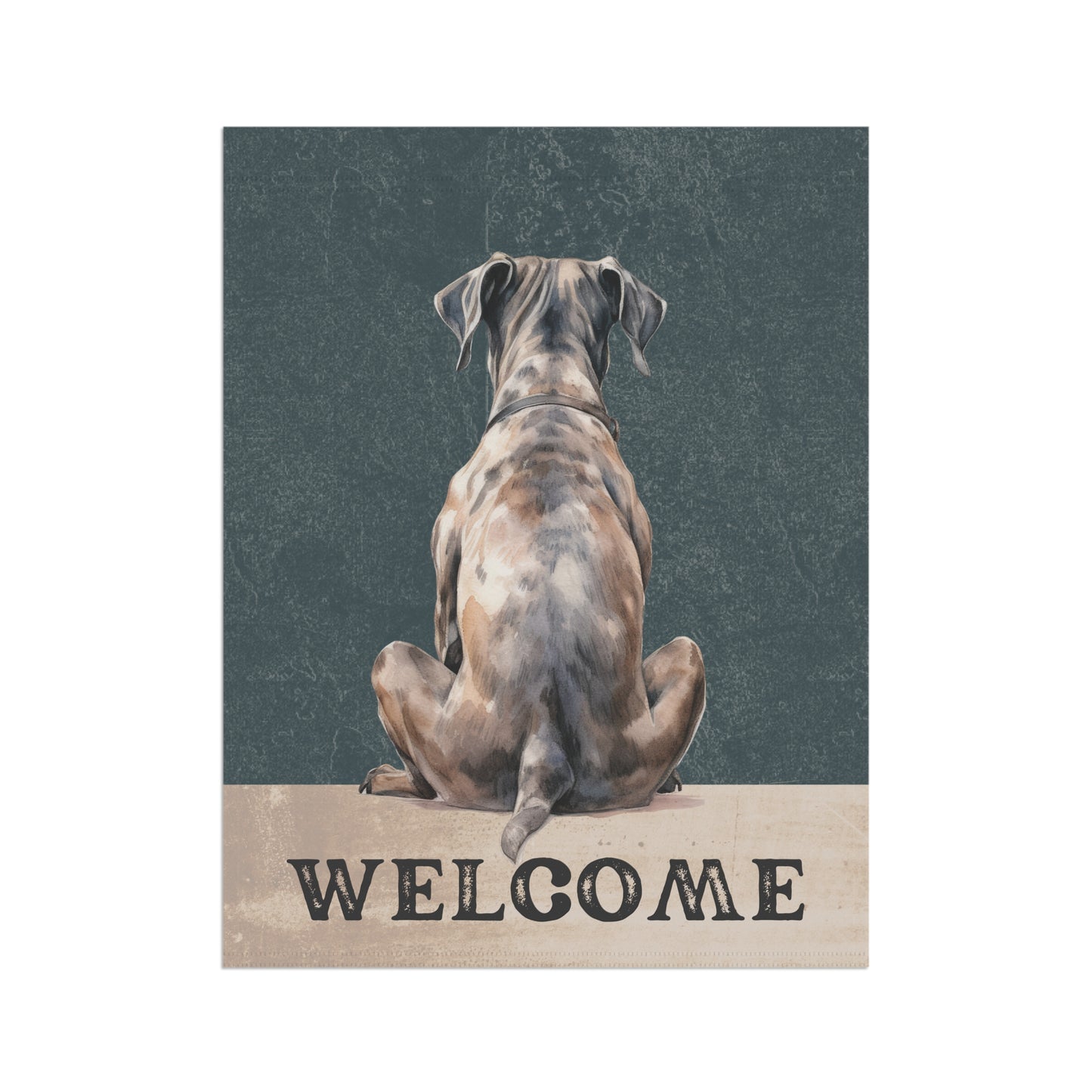 Great Dane Welcome 2-Sided Garden & House Flag/Banner