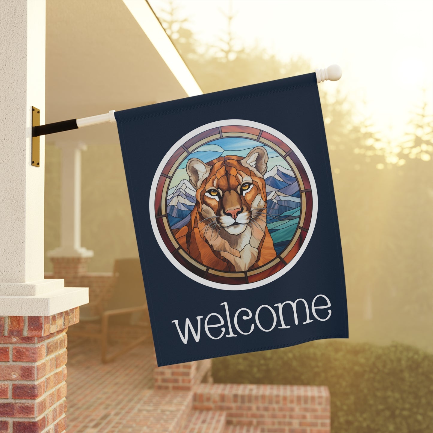 Puma Welcome 2-Sided Garden & House Flag/Banner