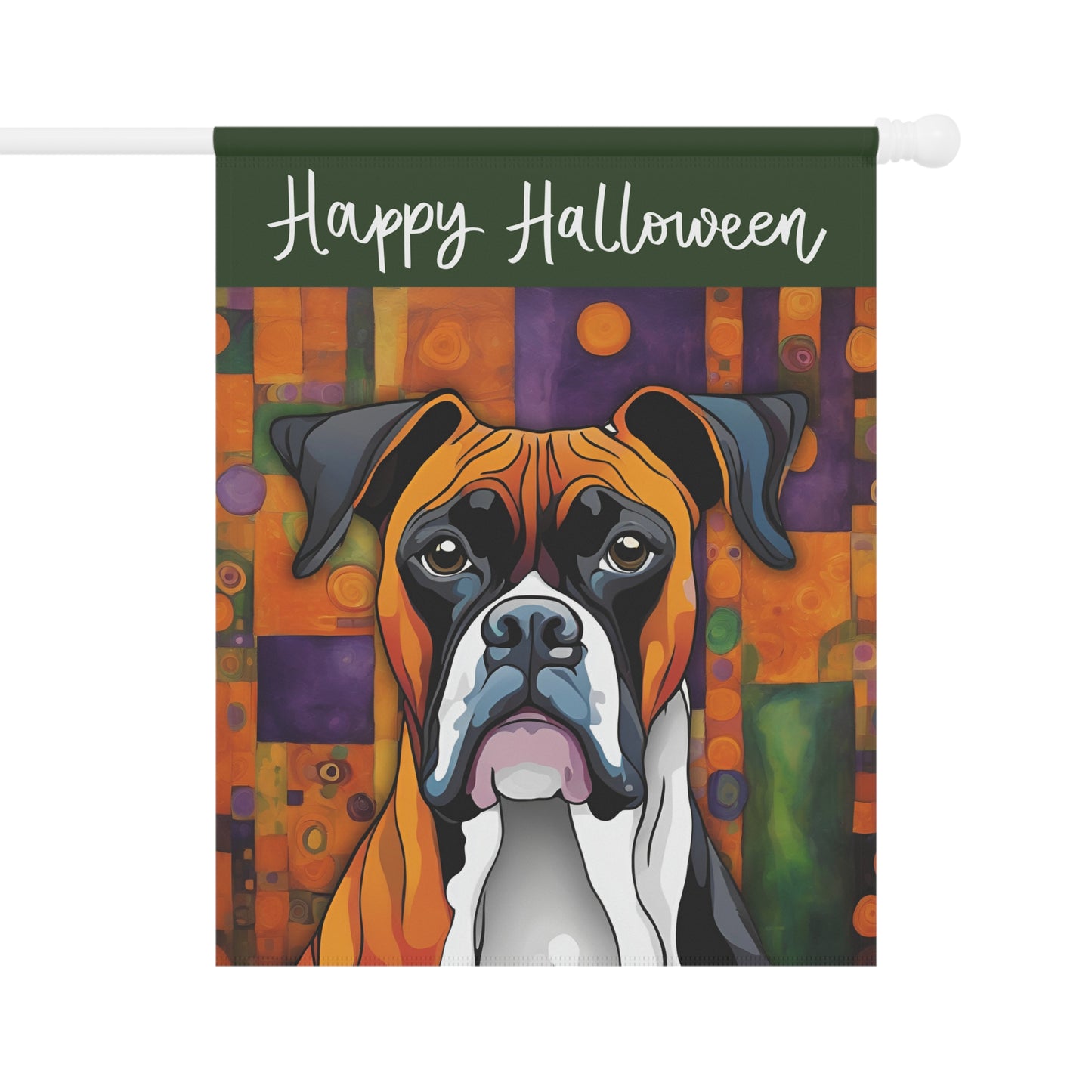 Boxer Happy Halloween 2-Sided Garden & House Flag/Banner