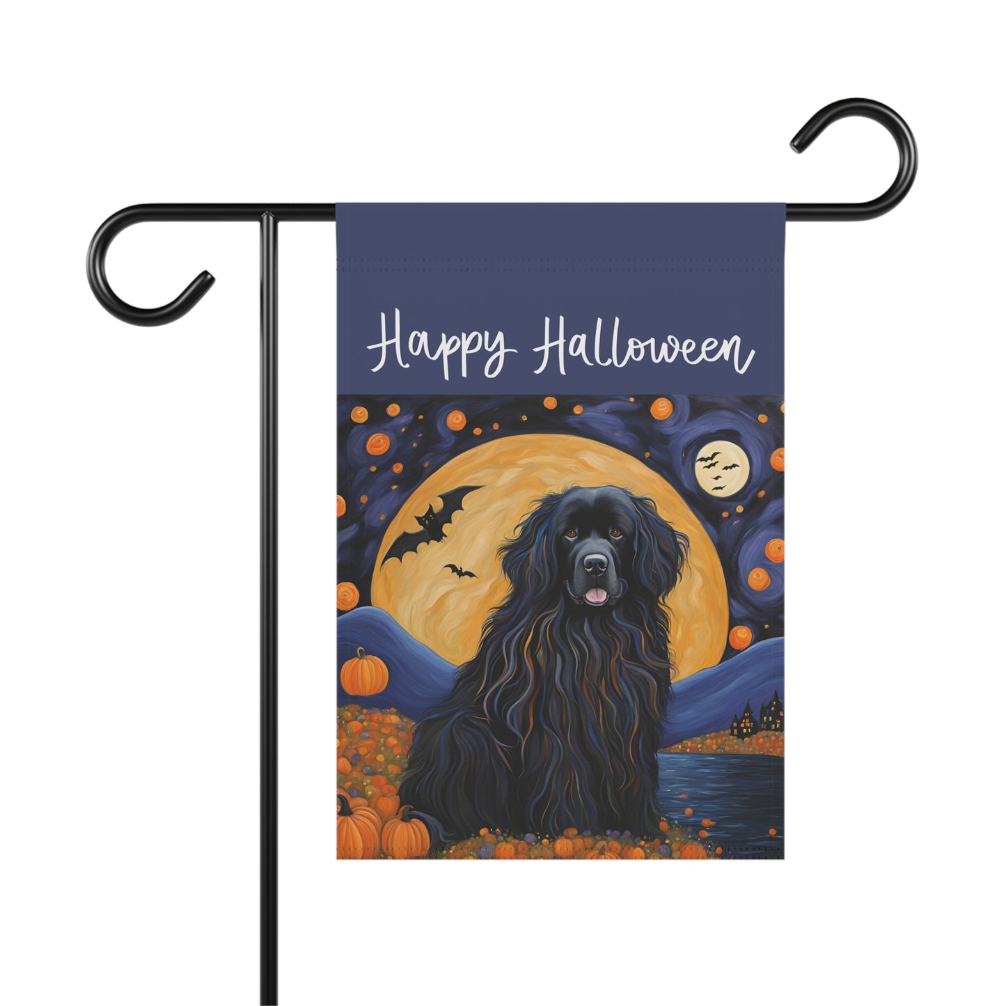 Newfoundland Happy Halloween 2-Sided Garden & House Flag/Banner