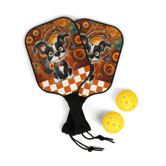 Crazy Boston Terrier Pickleball Kit