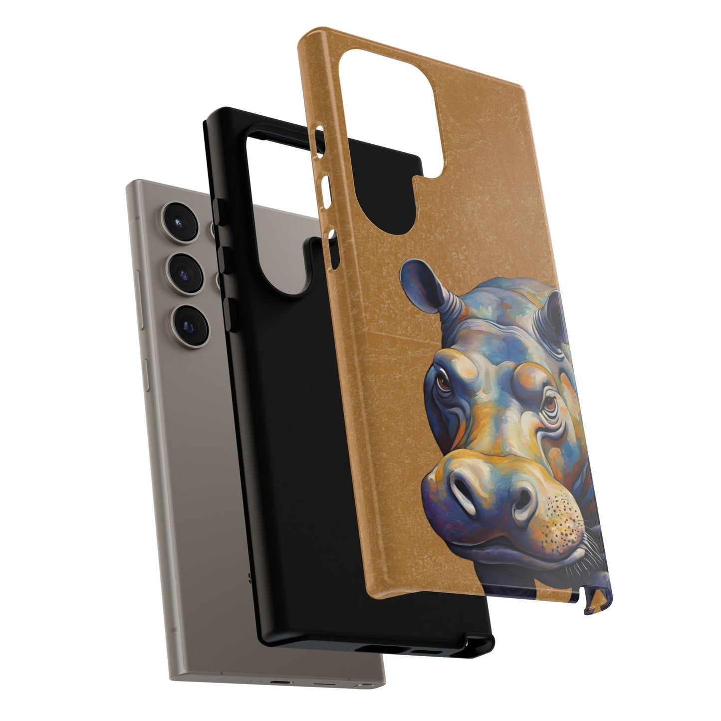 Hippo Wildlife iPhone Samsung Galaxy Google Pixel Tough Cases