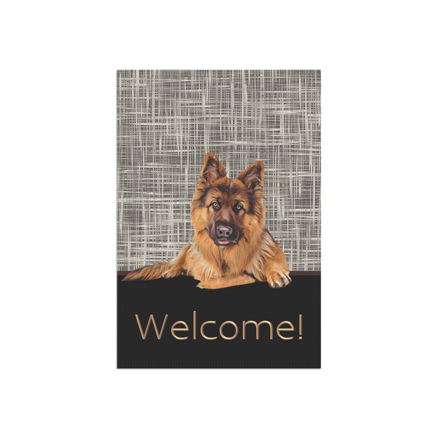 German Shepherd Welcome 2-Sided Garden & House Flag/Banner