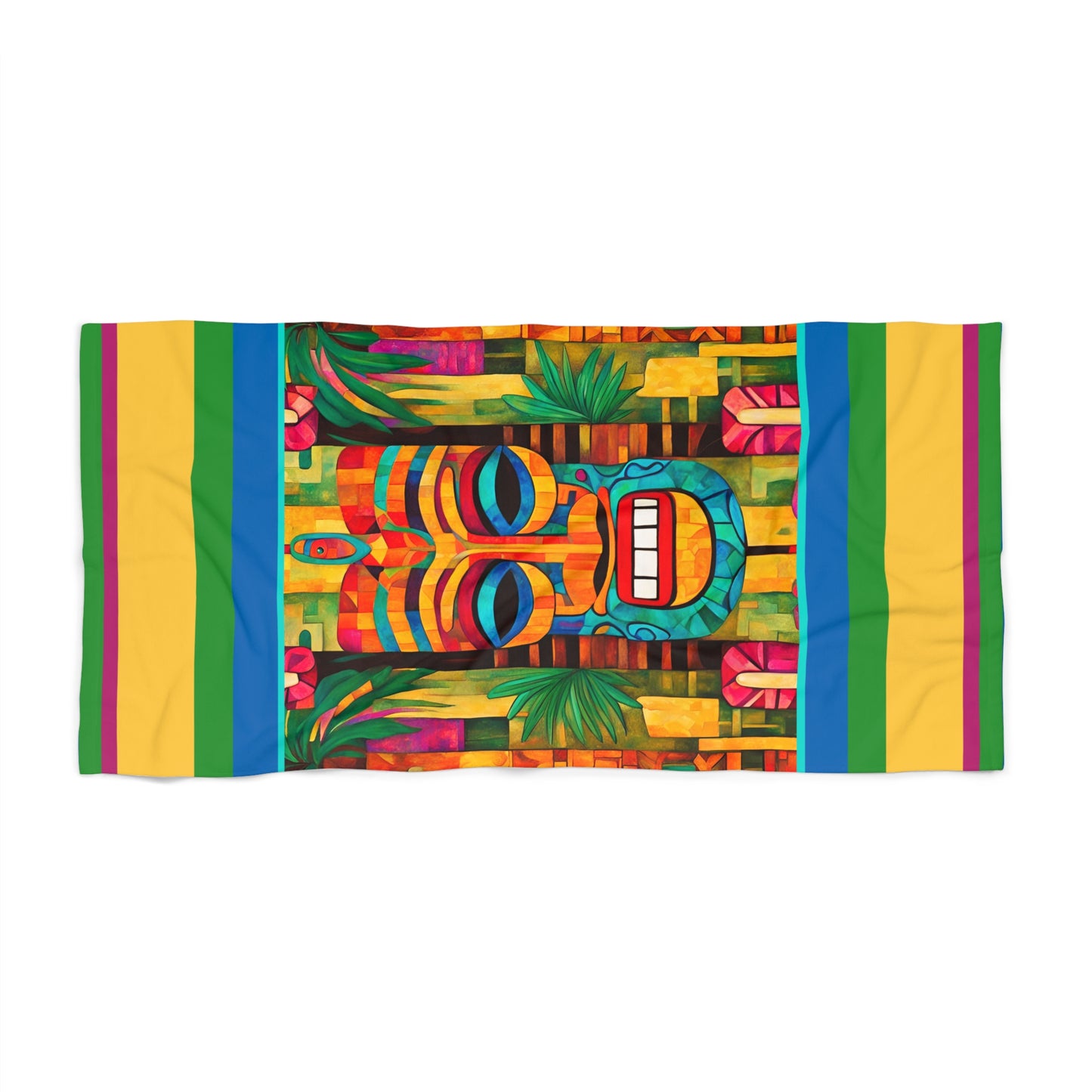 Tiki Burt Beach Towel