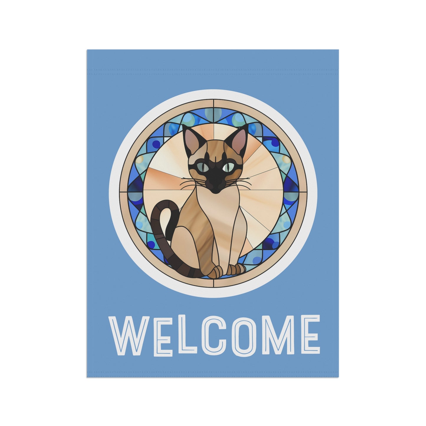 Siamese Cat Welcome 2-Sided Garden & House Flag/Banner