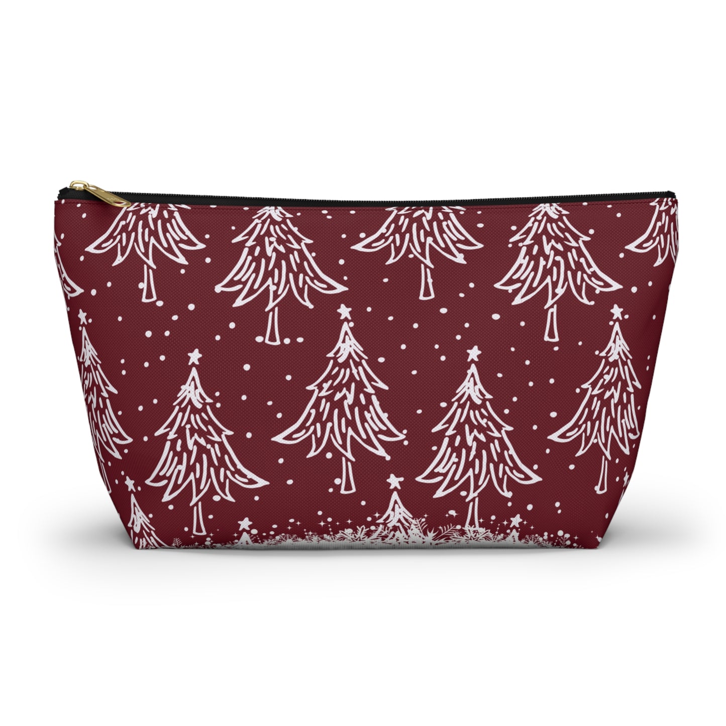 Christmas Trees for All Red Accessory Pouch w T-bottom