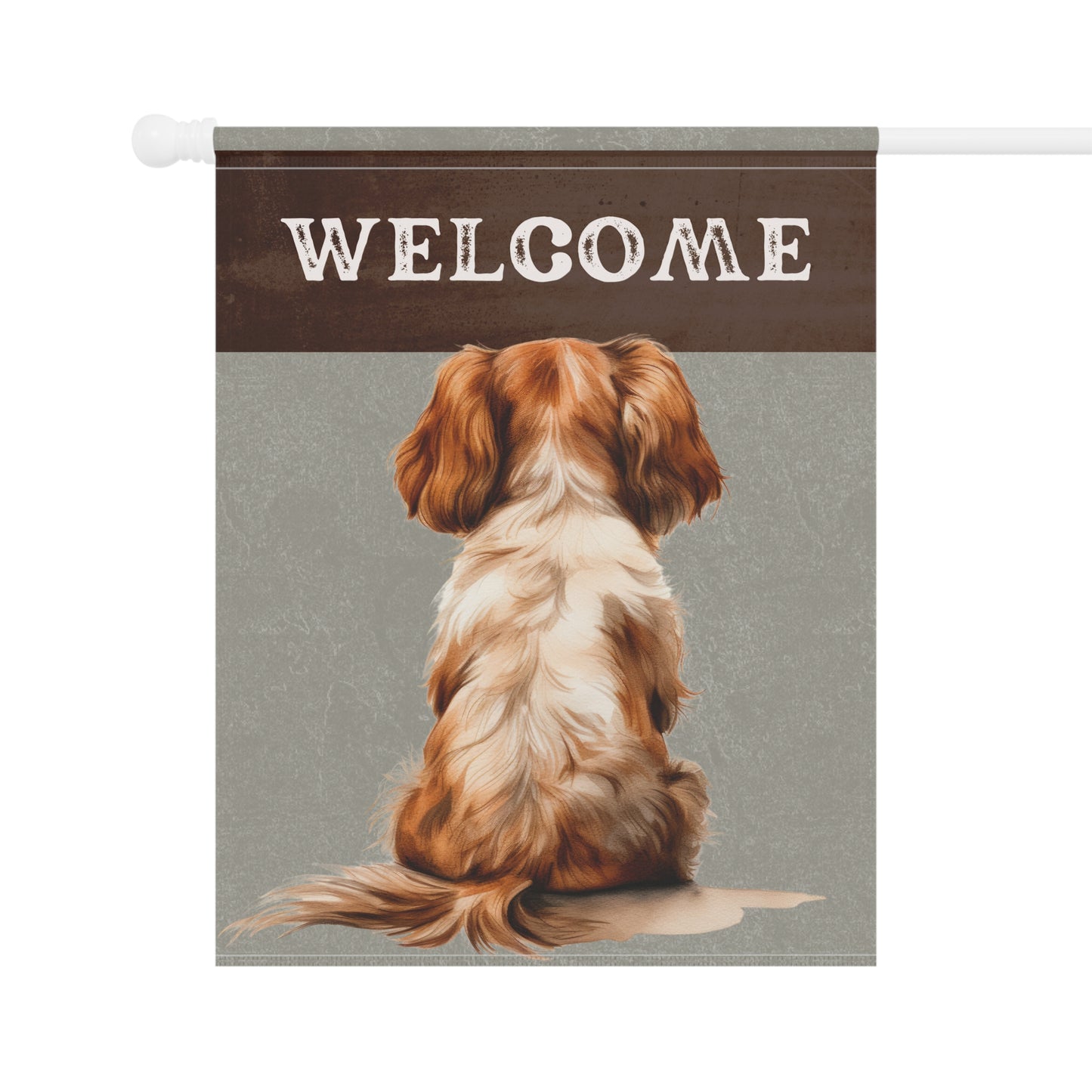 Cavalier King Charles Welcome 2-Sided Garden & House Flag/Banner