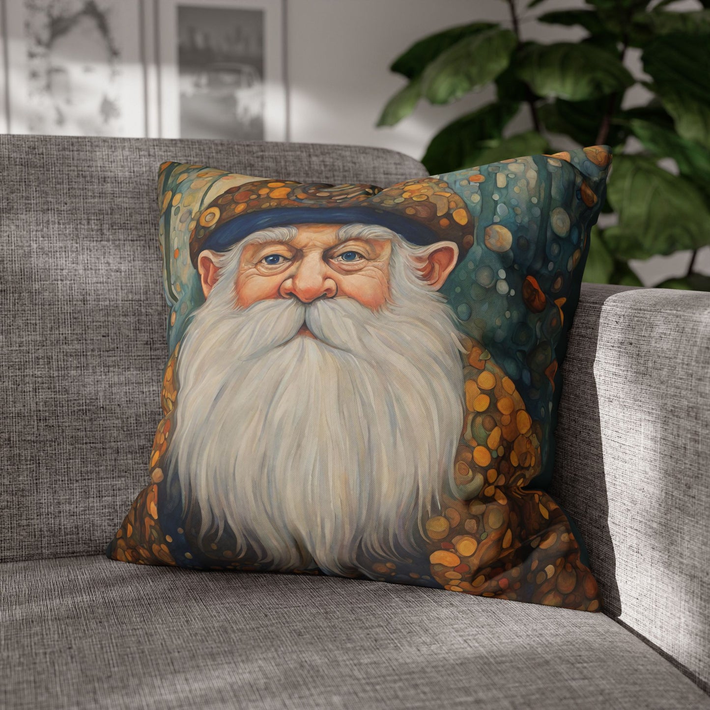 The Gnome Square Poly Canvas Pillowcase